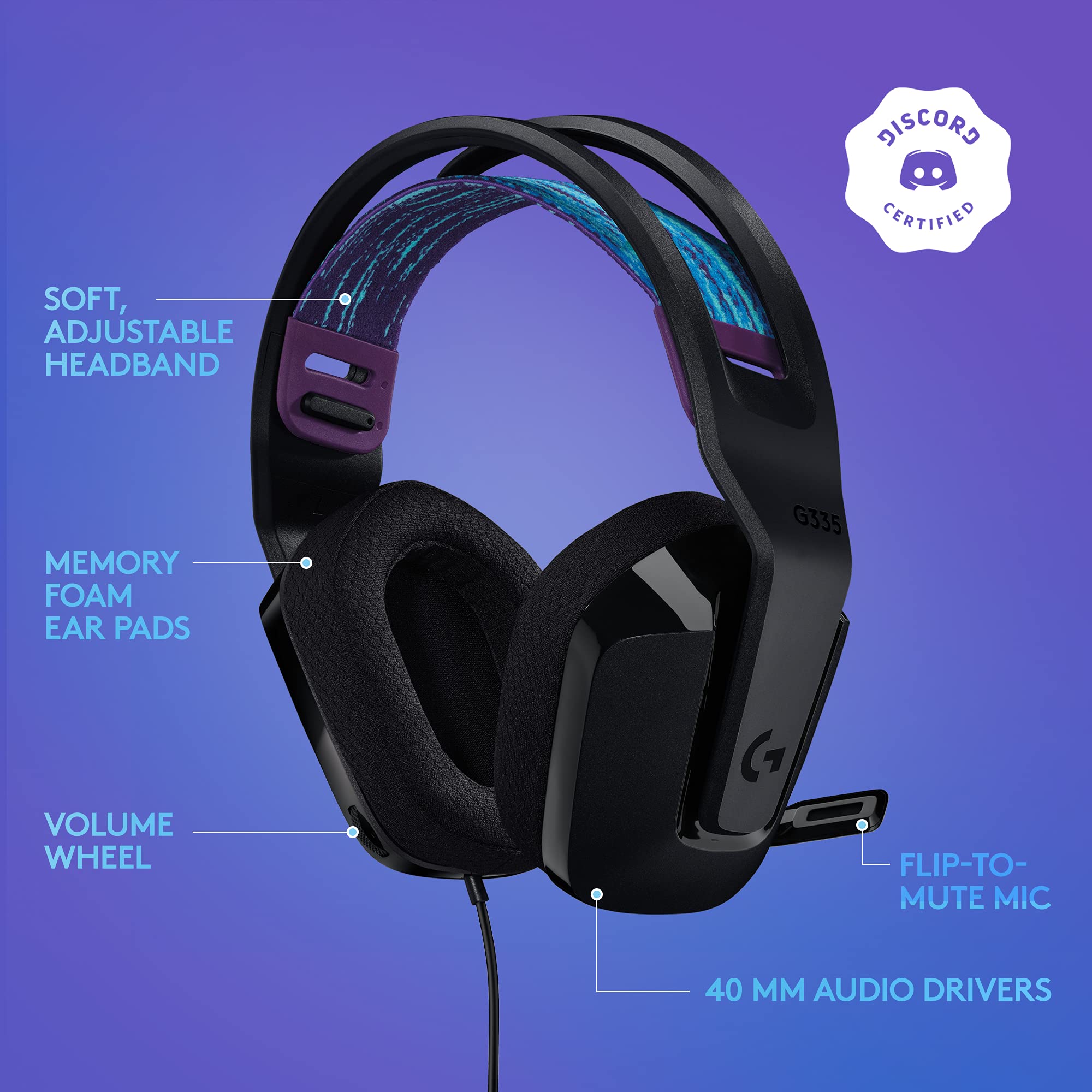 Foto 7 pulgar | Auriculares para Videojuegos Logitech G G335 Con Cable Y Micrófono Plegable Para Silenciar - Venta Internacional