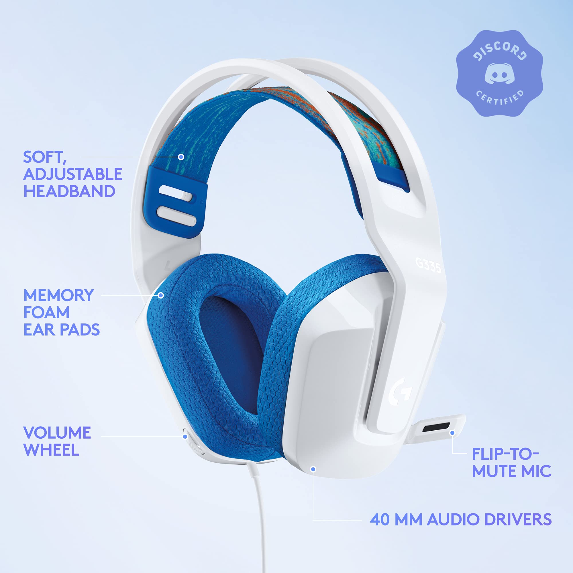 Foto 7 pulgar | Auriculares G335 con Cable Blanco - Venta Internacional