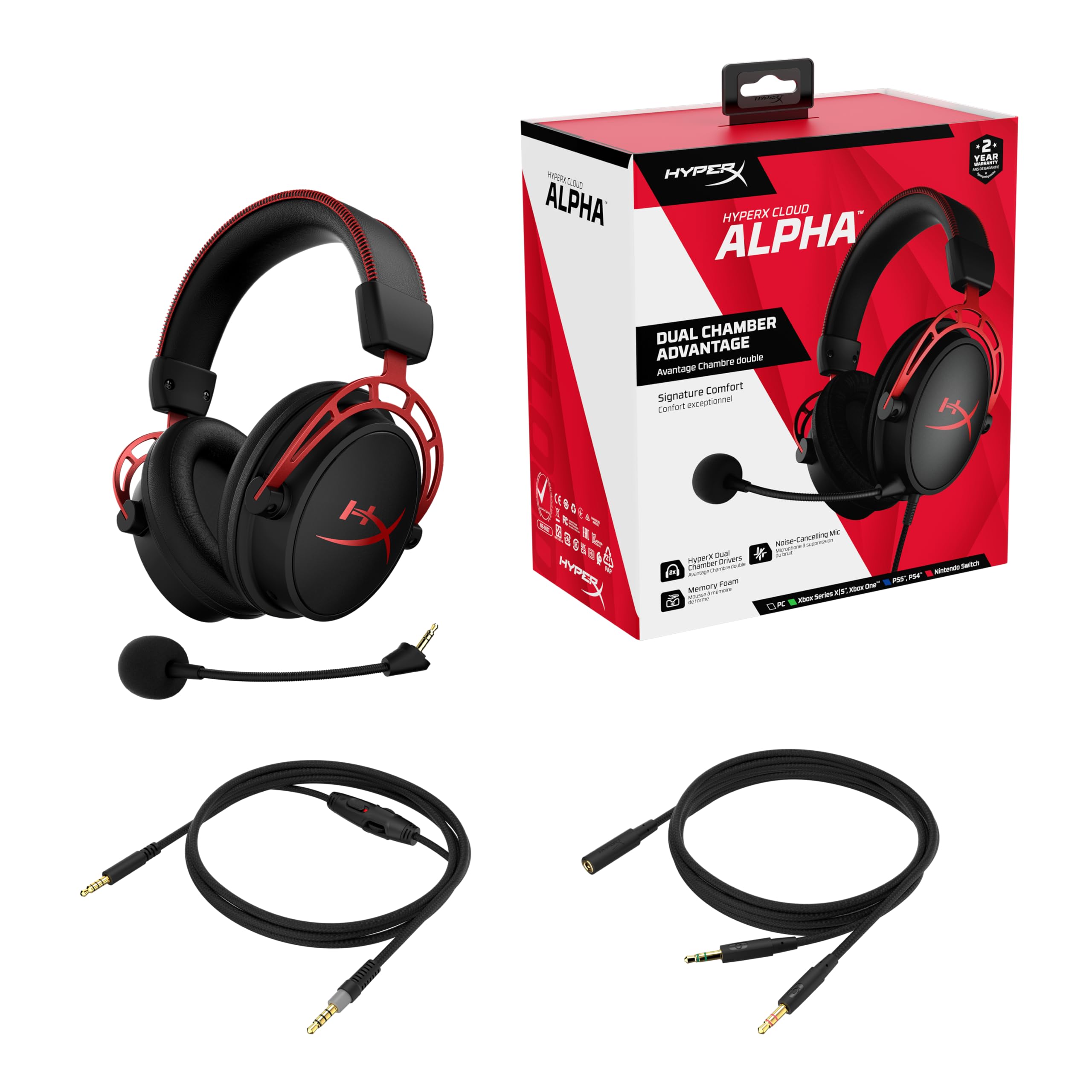 Foto 8 pulgar | Auriculares Para Juegos Hyperx Cloud Alpha De Doble Cámara Rojos - Venta Internacional.