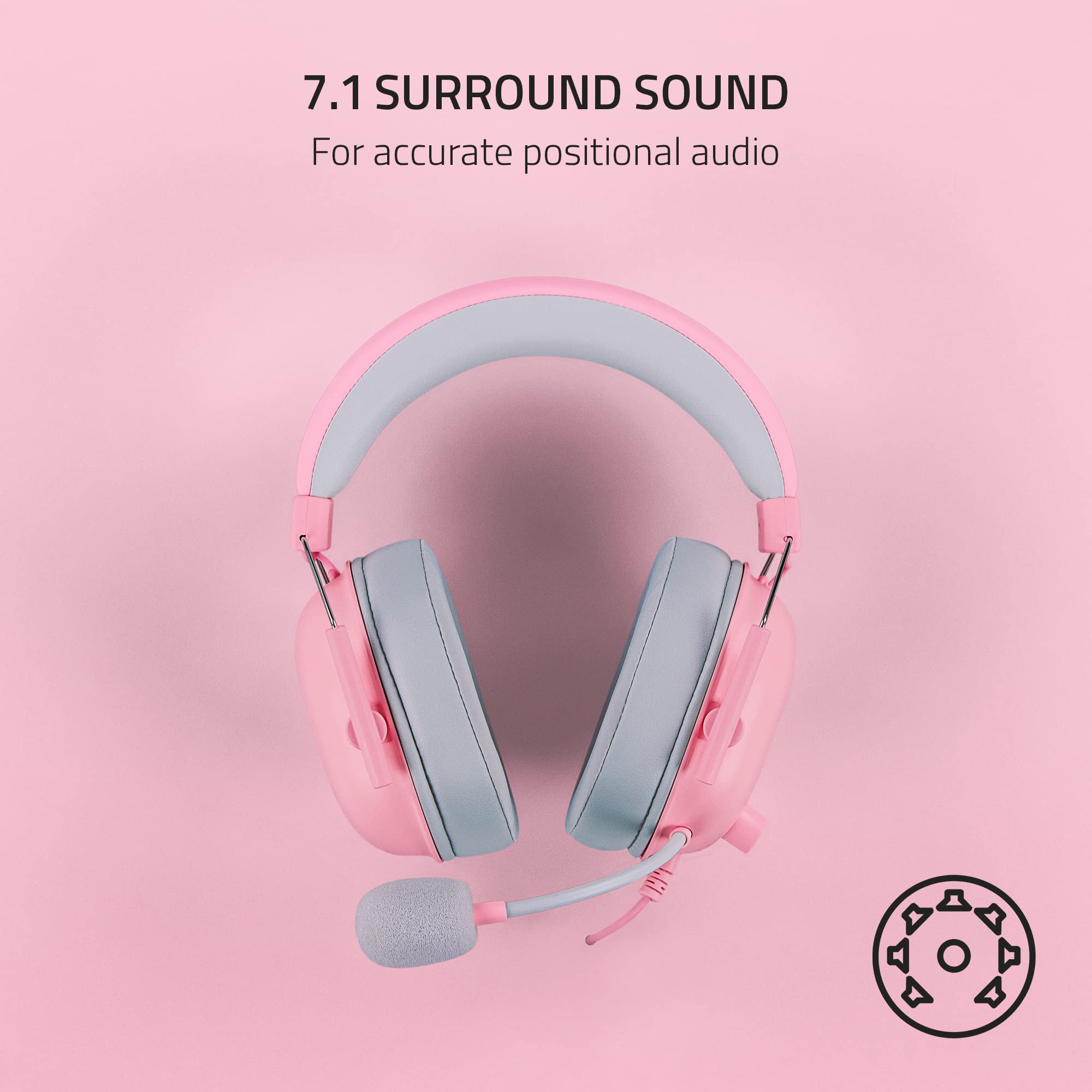 Foto 6 | Auriculares Razer Blackshark V2 X 7.1 Surround Sound Pink - Venta Internacional