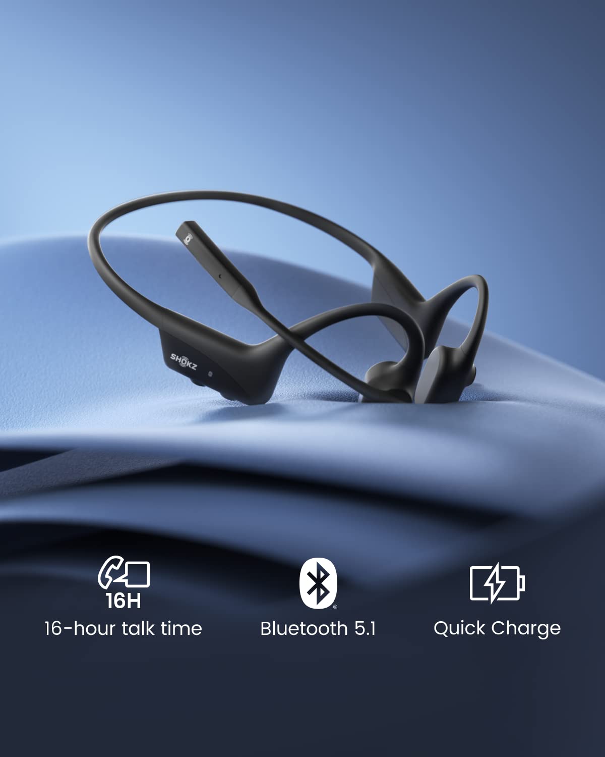 Foto 7 | Auriculares para Ordenador Shokz Opencomm2 UC Bone Conduction Black - Venta Internacional