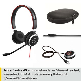 Foto 2 | Auriculares Con Cable Jabra Evolve 40 Professional Stereo Con Conector De 3,5 Mm - Venta Internacional.