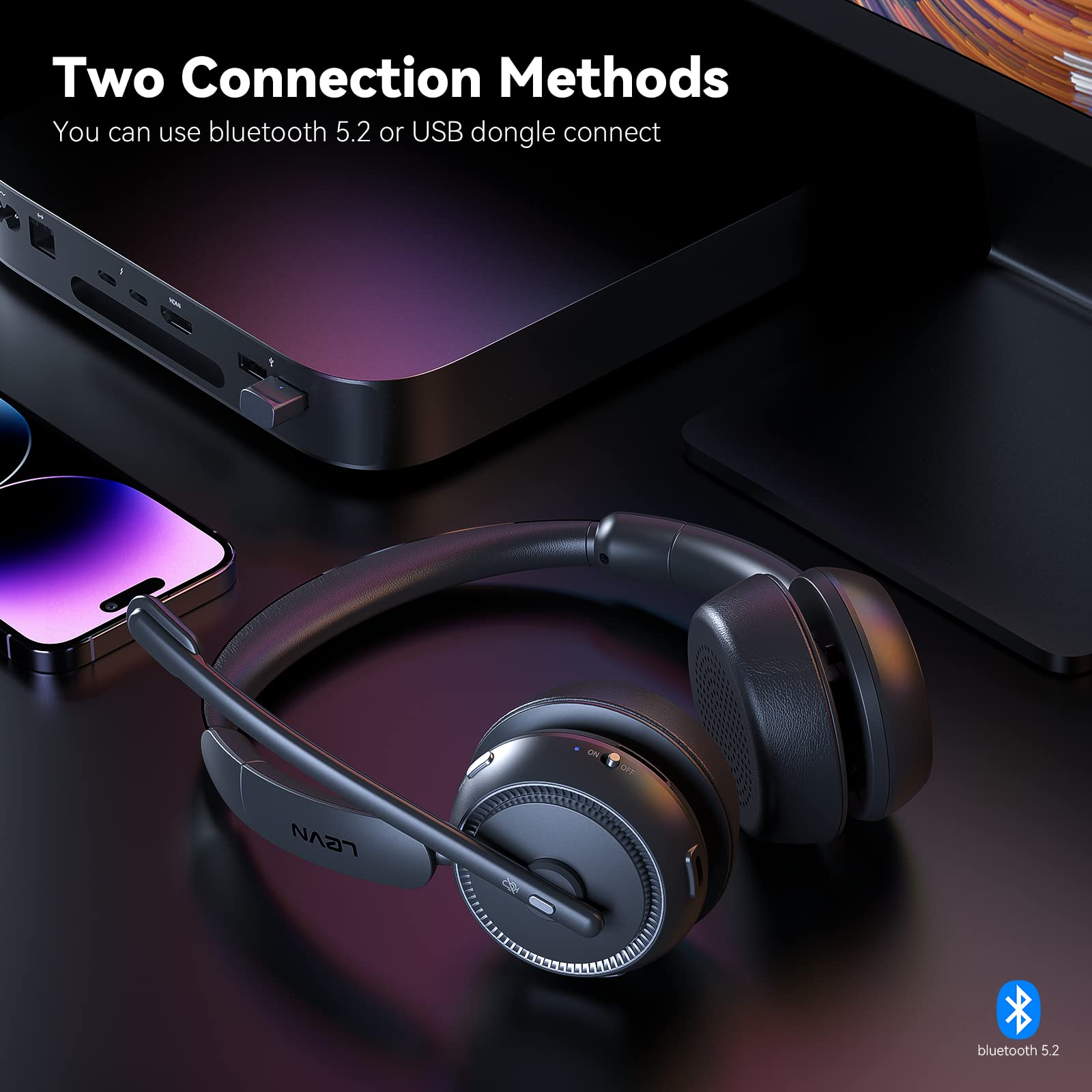 Foto 5 pulgar | Auriculares Inalámbricos Levn Bluetooth 5.2 65 Horas - Venta Internacional
