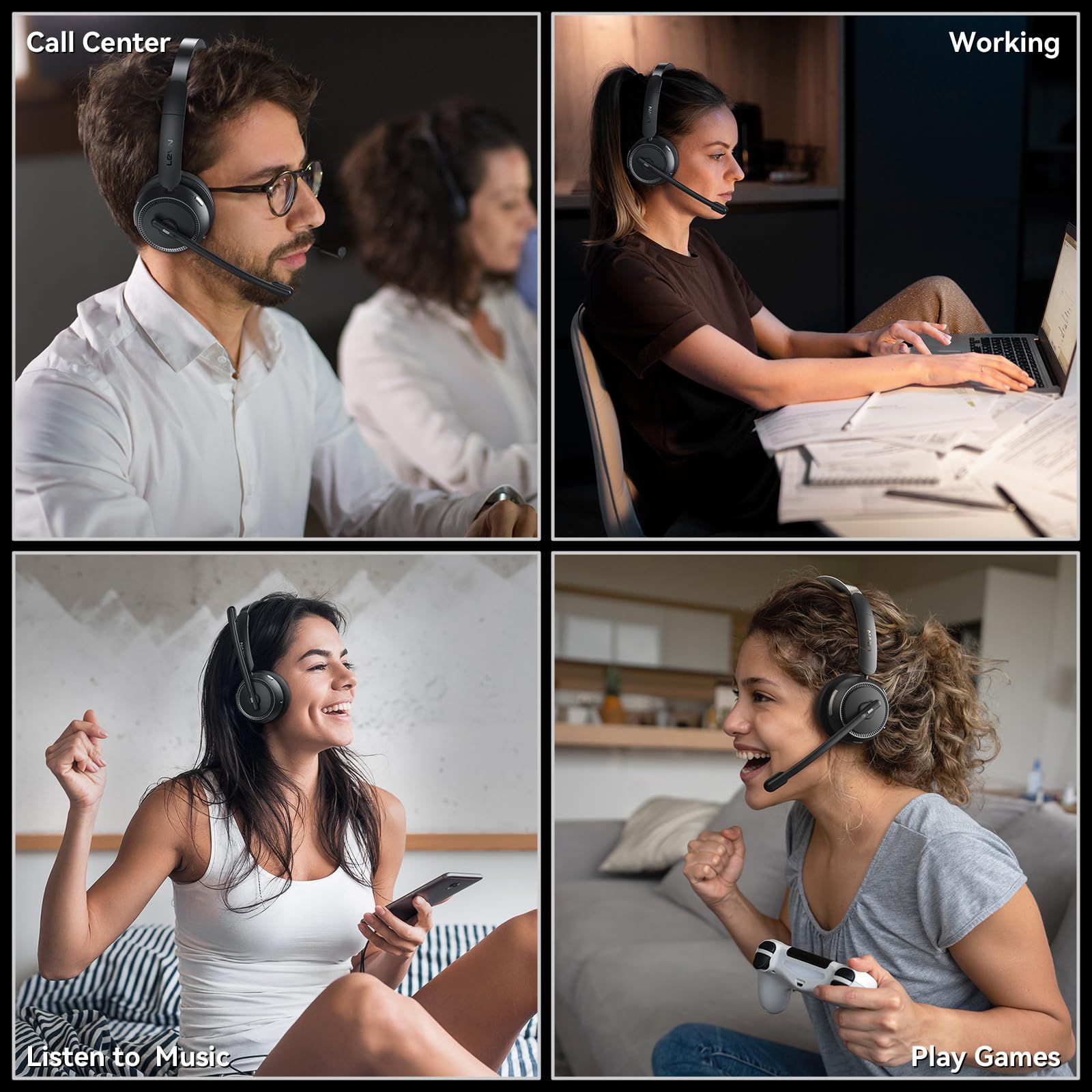 Foto 5 | Auriculares Inalámbricos Levn Bluetooth 5.2 65 Horas - Venta Internacional