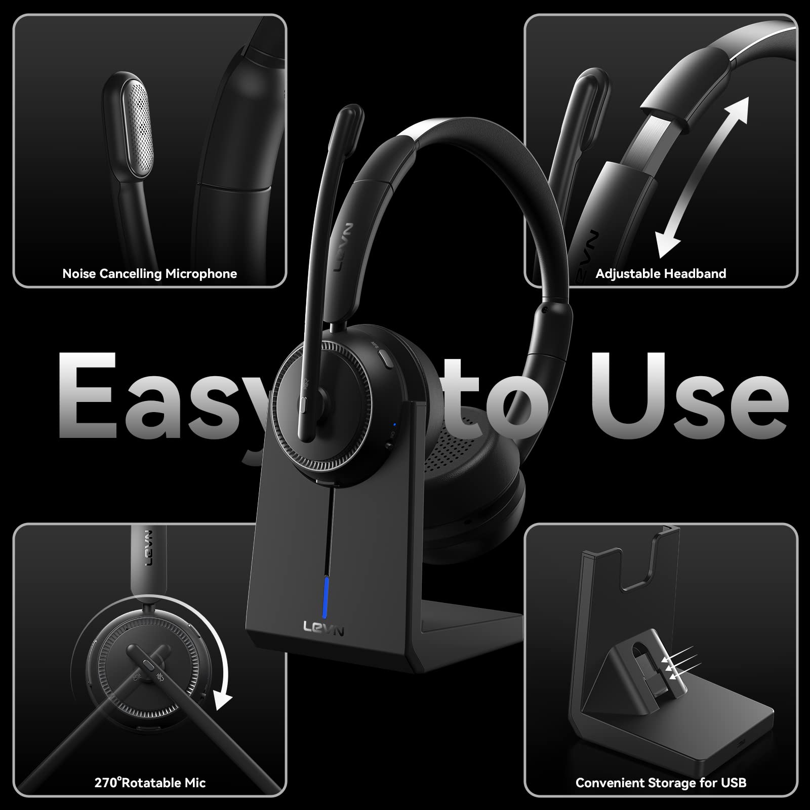 Foto 7 pulgar | Auriculares Inalámbricos Levn Bluetooth 5.2 65 Horas - Venta Internacional