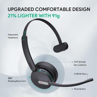 Foto 5 | Auriculares Inalámbricos Bluetooth Yealink Mono con Micrófono 35 Horas - Venta Internacional