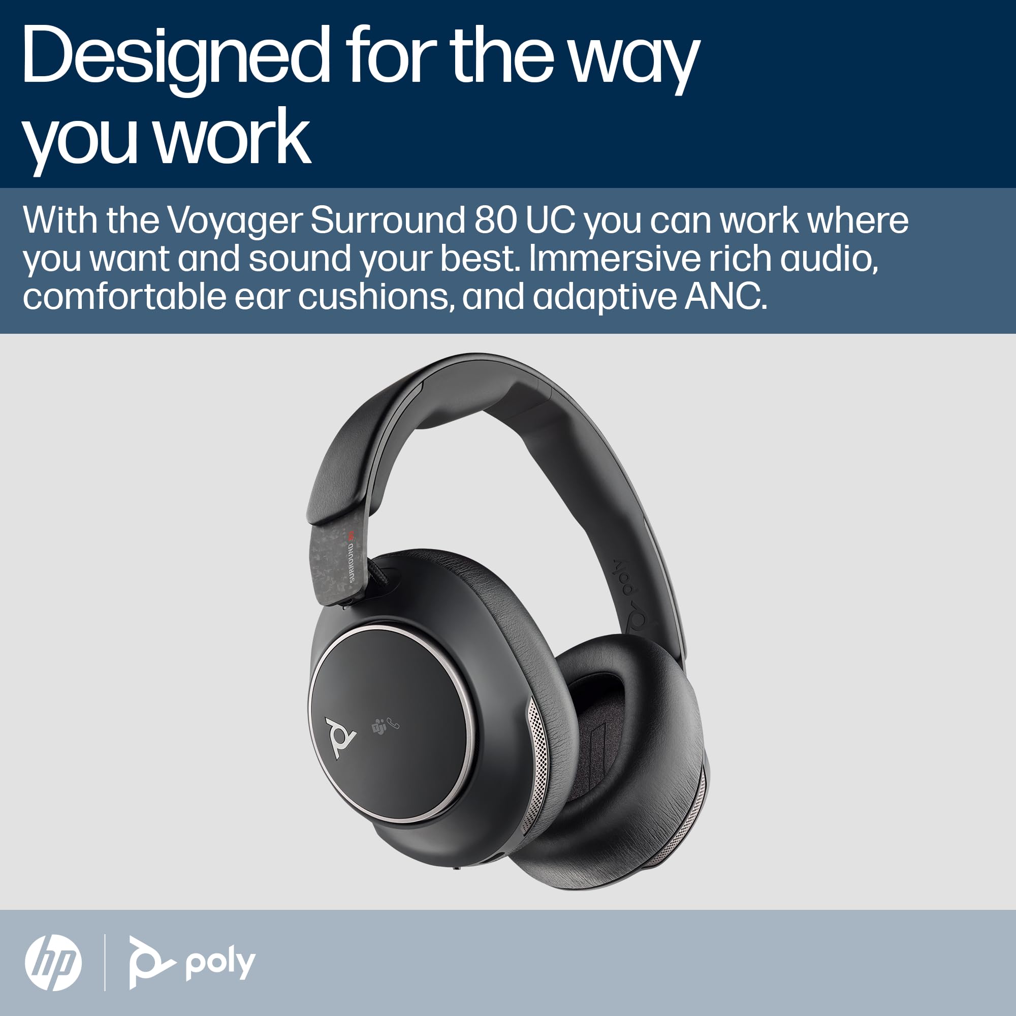 Foto 3 pulgar | Auriculares Bluetooth Poly Voyager Surround 80 Uc Cancelación de Ruido - Venta Internacional