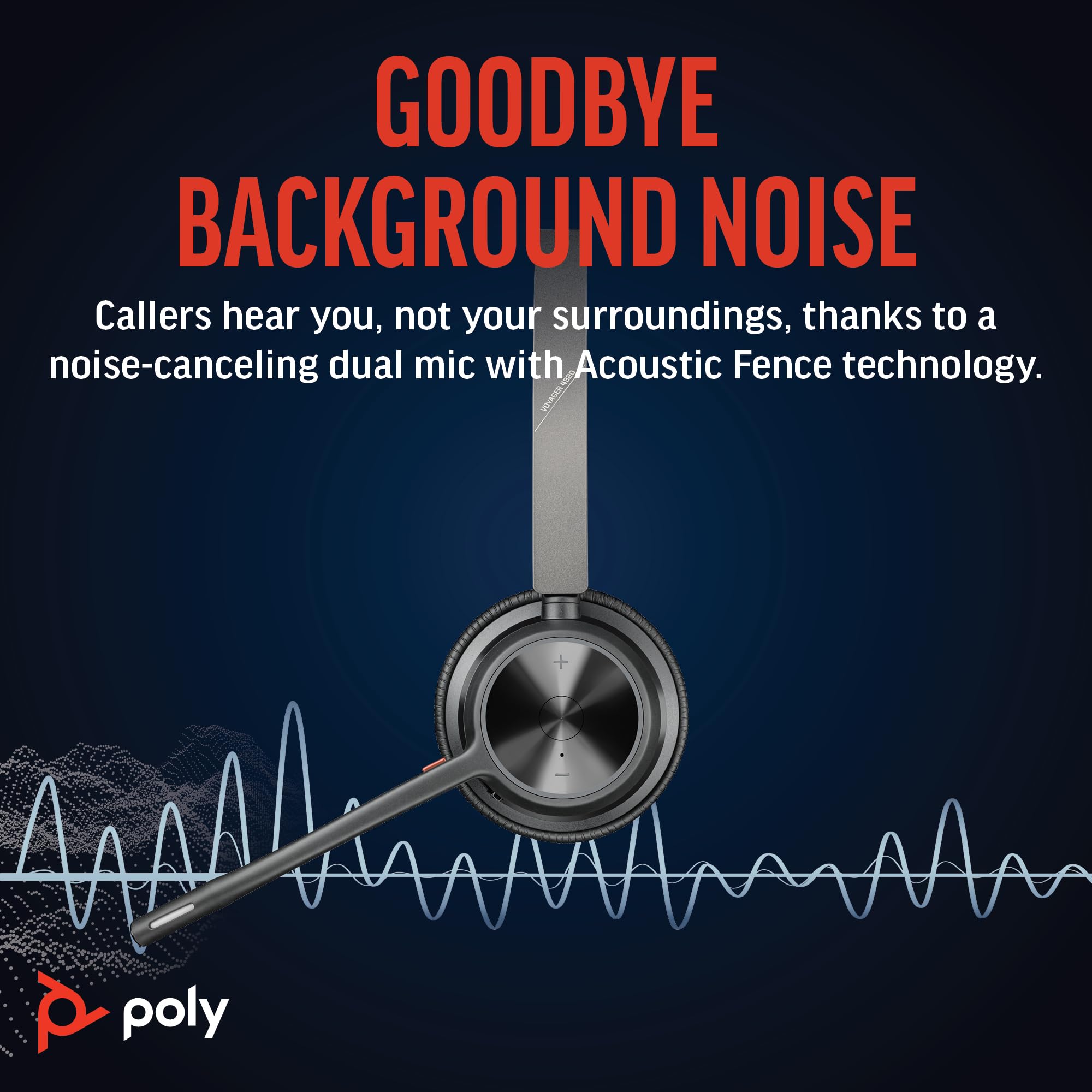 Foto 3 | Auriculares Inalámbricos Poly Voyager 4320 Uc con Soporte de Carga - Venta Internacional