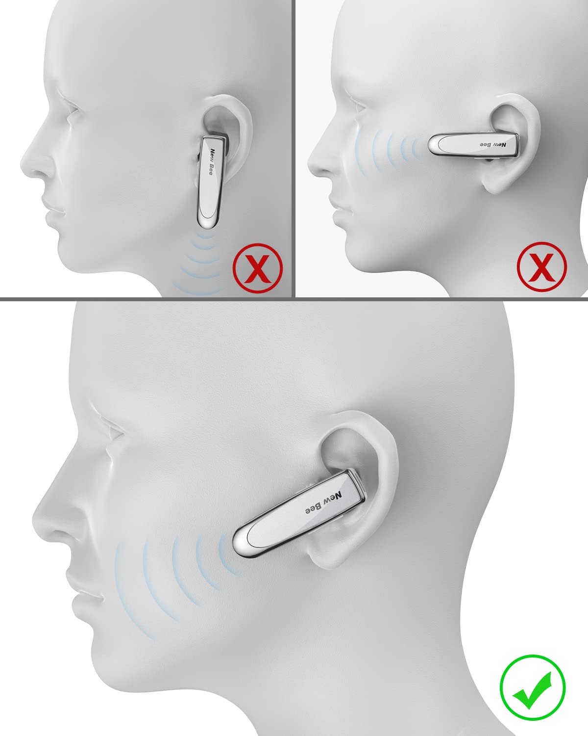 Foto 7 pulgar | Audífonos In Ear New Bee con Bluetooth-Venta Internacional