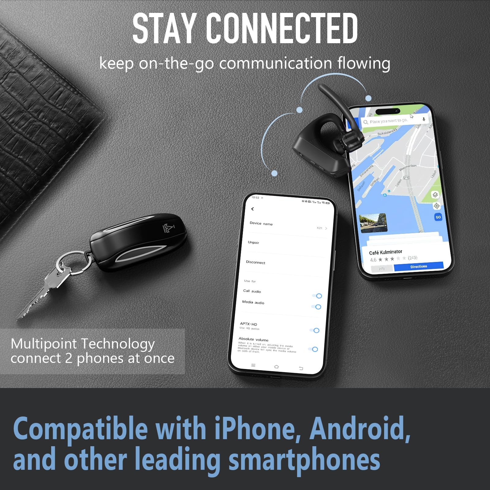 Foto 5 | Auriculares Inalámbricos Bluetooth Conambo K10c Con Funda 64h - Venta Internacional.