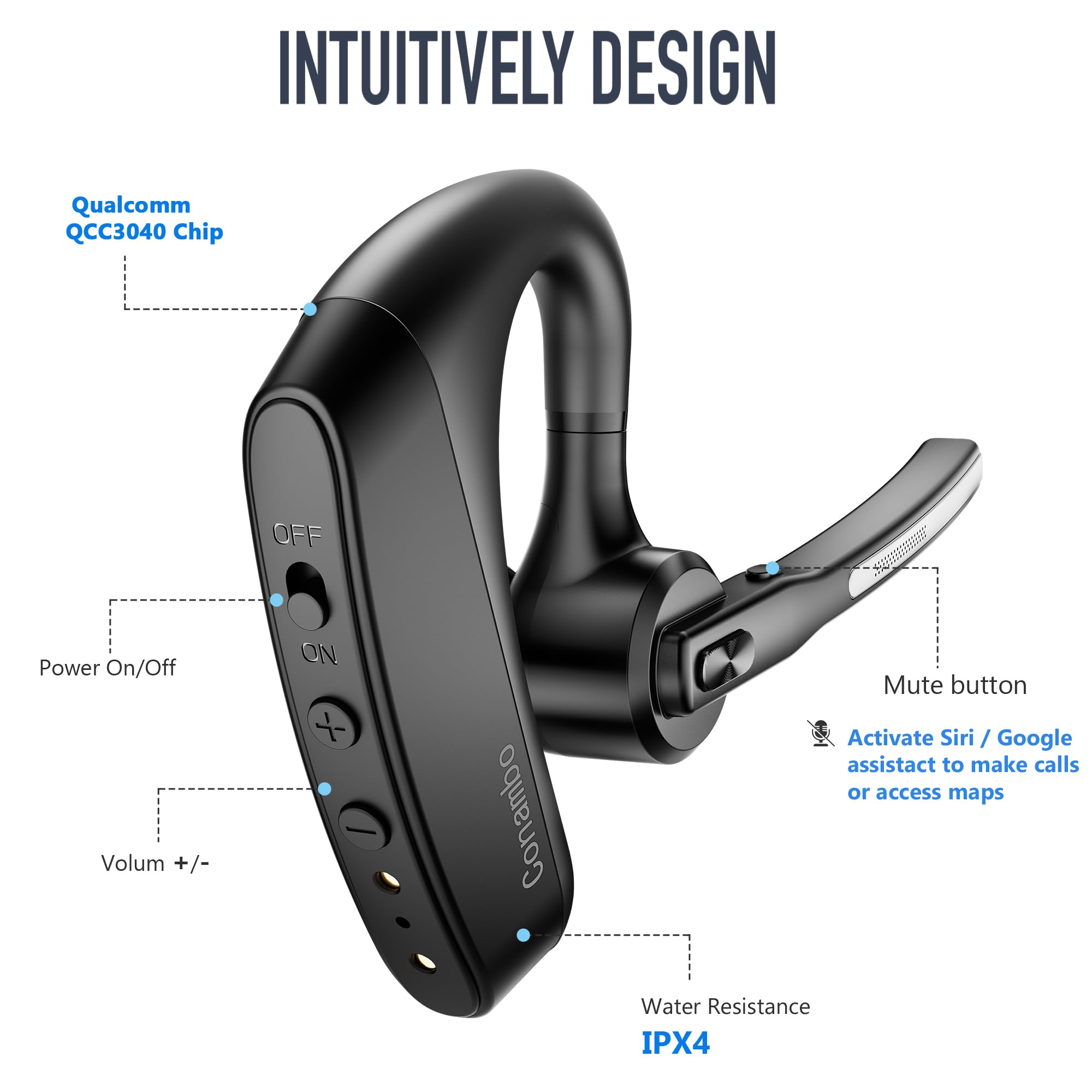Foto 7 | Auriculares Inalámbricos Bluetooth Conambo K10c Con Funda 64h - Venta Internacional.