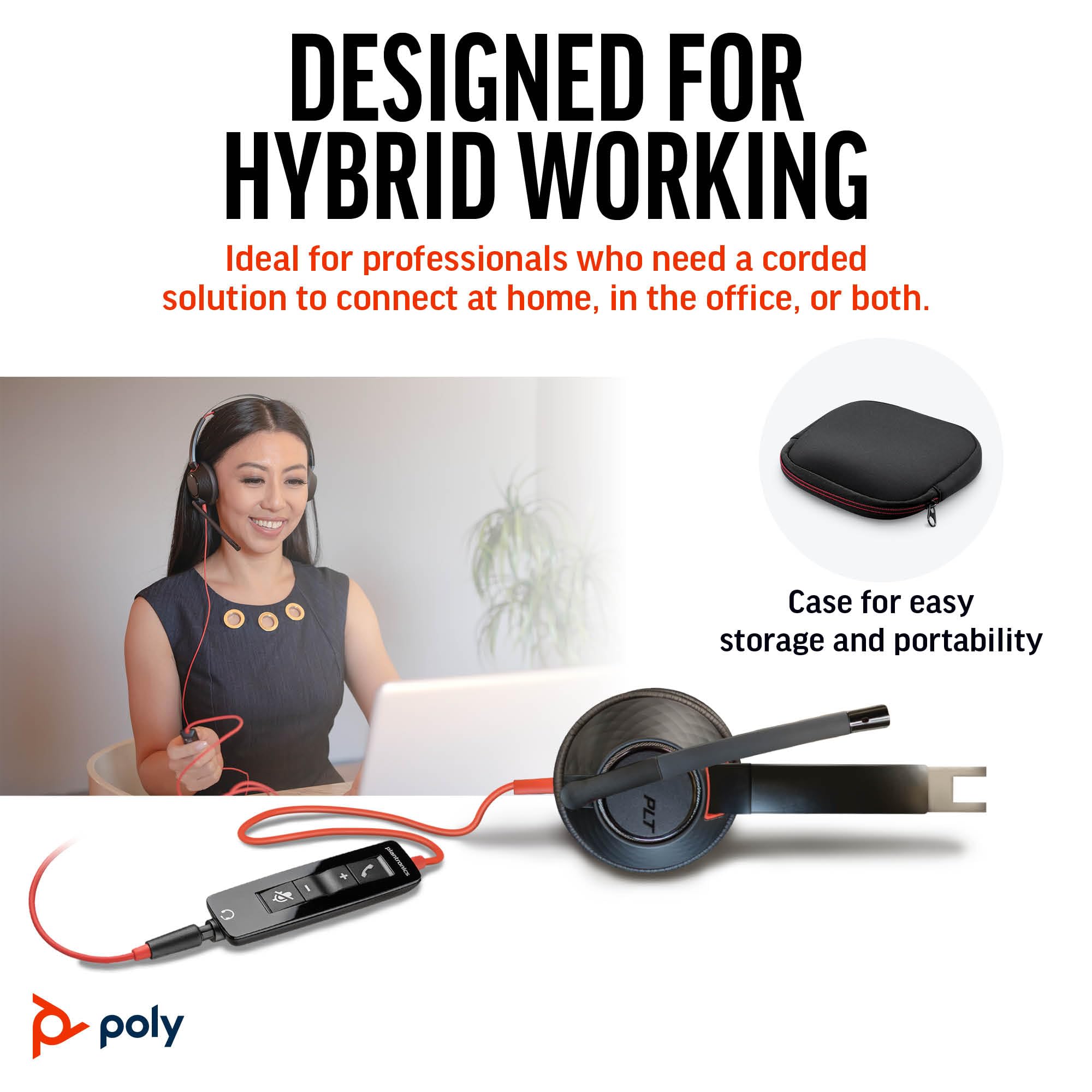 Foto 2 | Auriculares con Cable Poly Blackwire 5220 Cancelación de Ruido - Venta Internacional