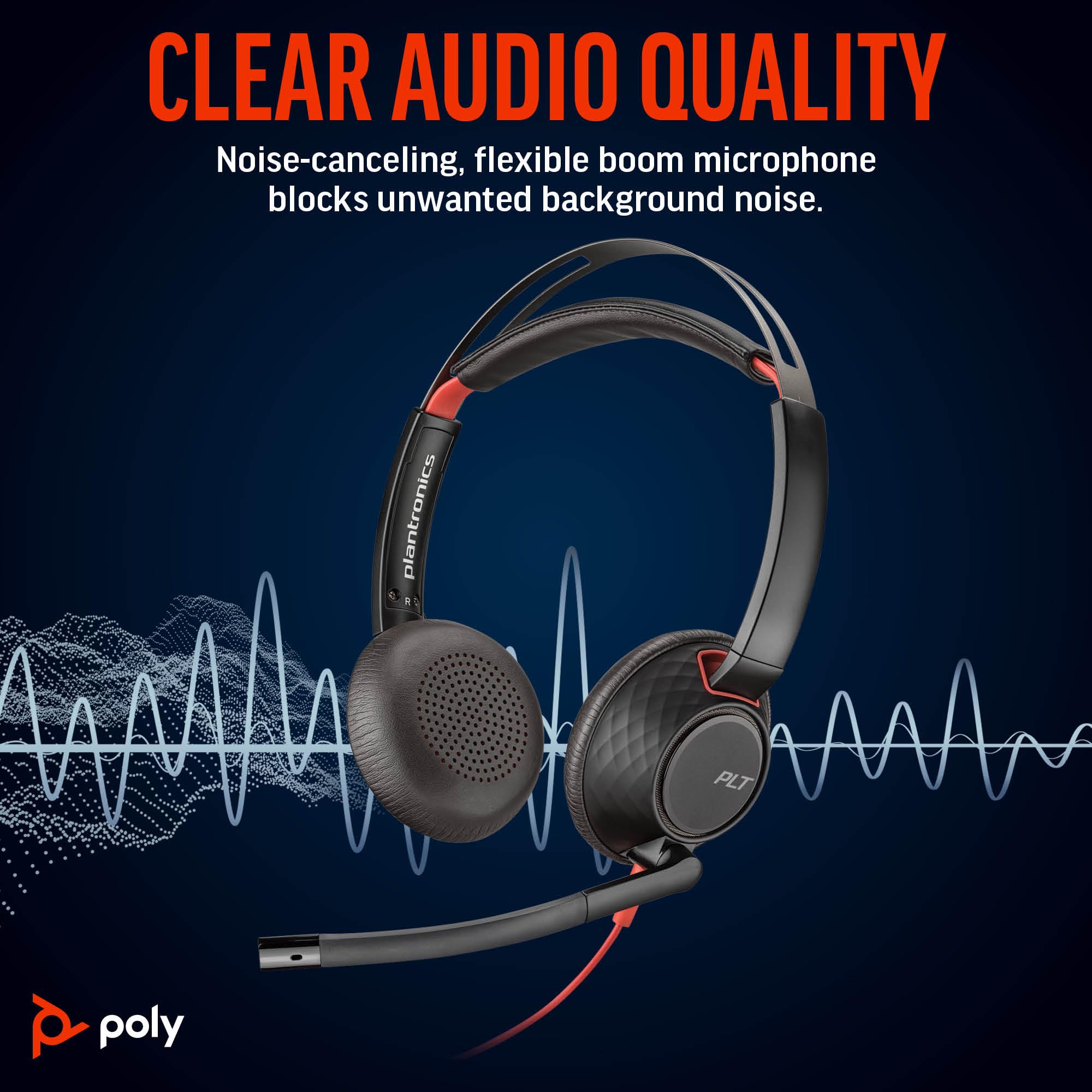 Foto 3 | Auriculares con Cable Poly Blackwire 5220 Cancelación de Ruido - Venta Internacional