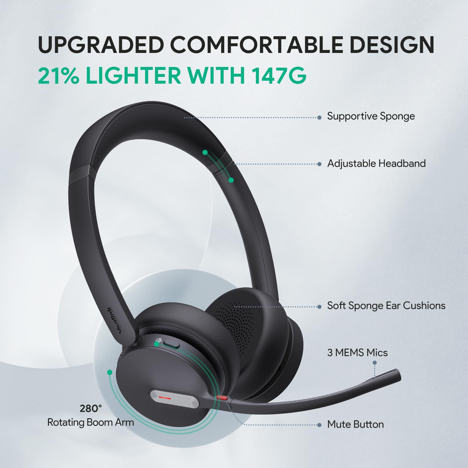 Foto 7 pulgar | Auriculares Inalámbricos Bluetooth Yealink con Micrófono - Venta Internacional