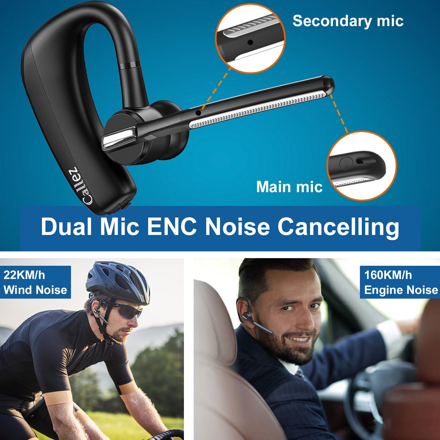 Foto 4 pulgar | Auriculares Bluetooth Callez para iPhone y Android con Cancelación de Ruido - Venta Internacional