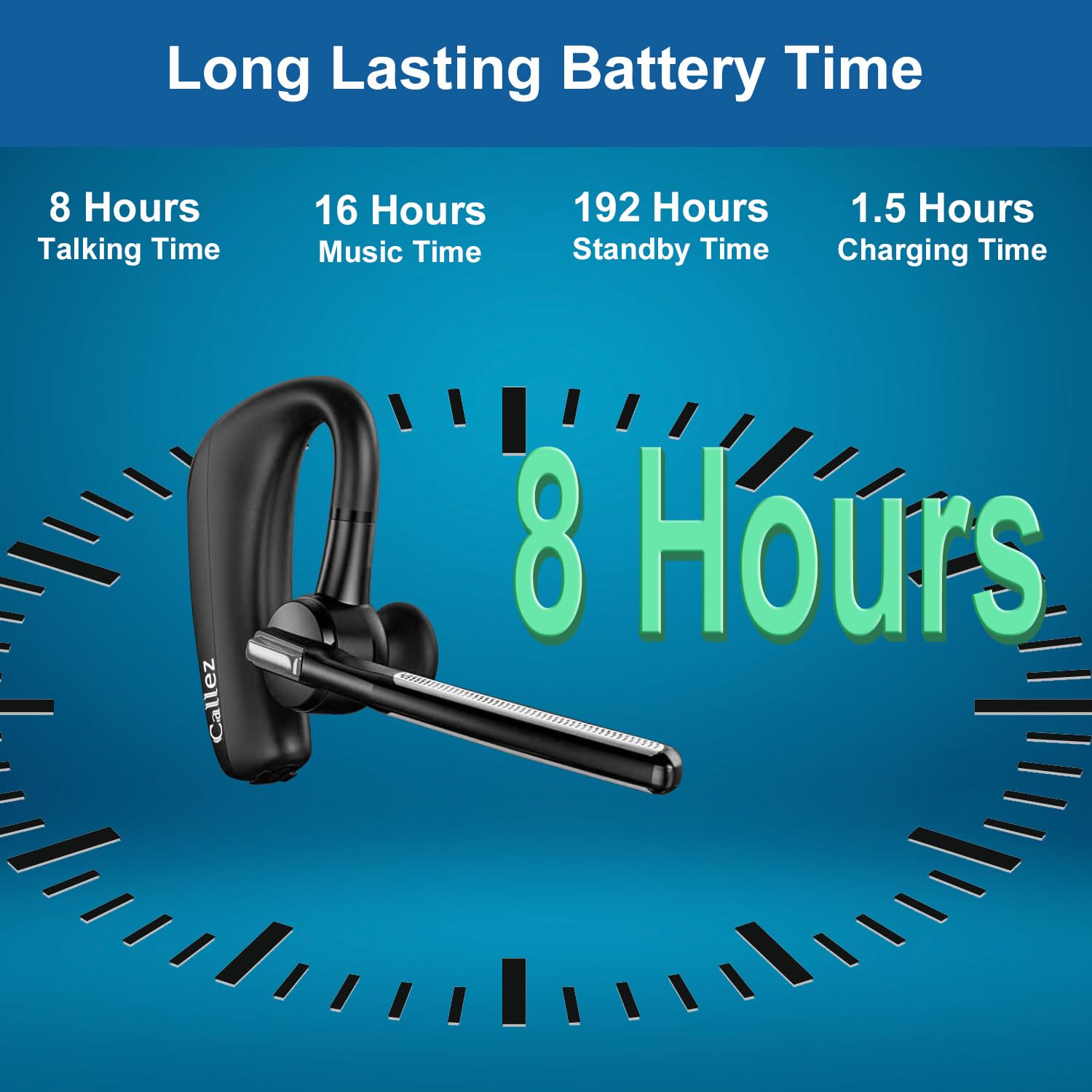 Foto 7 pulgar | Auriculares Bluetooth Callez para iPhone y Android con Cancelación de Ruido - Venta Internacional