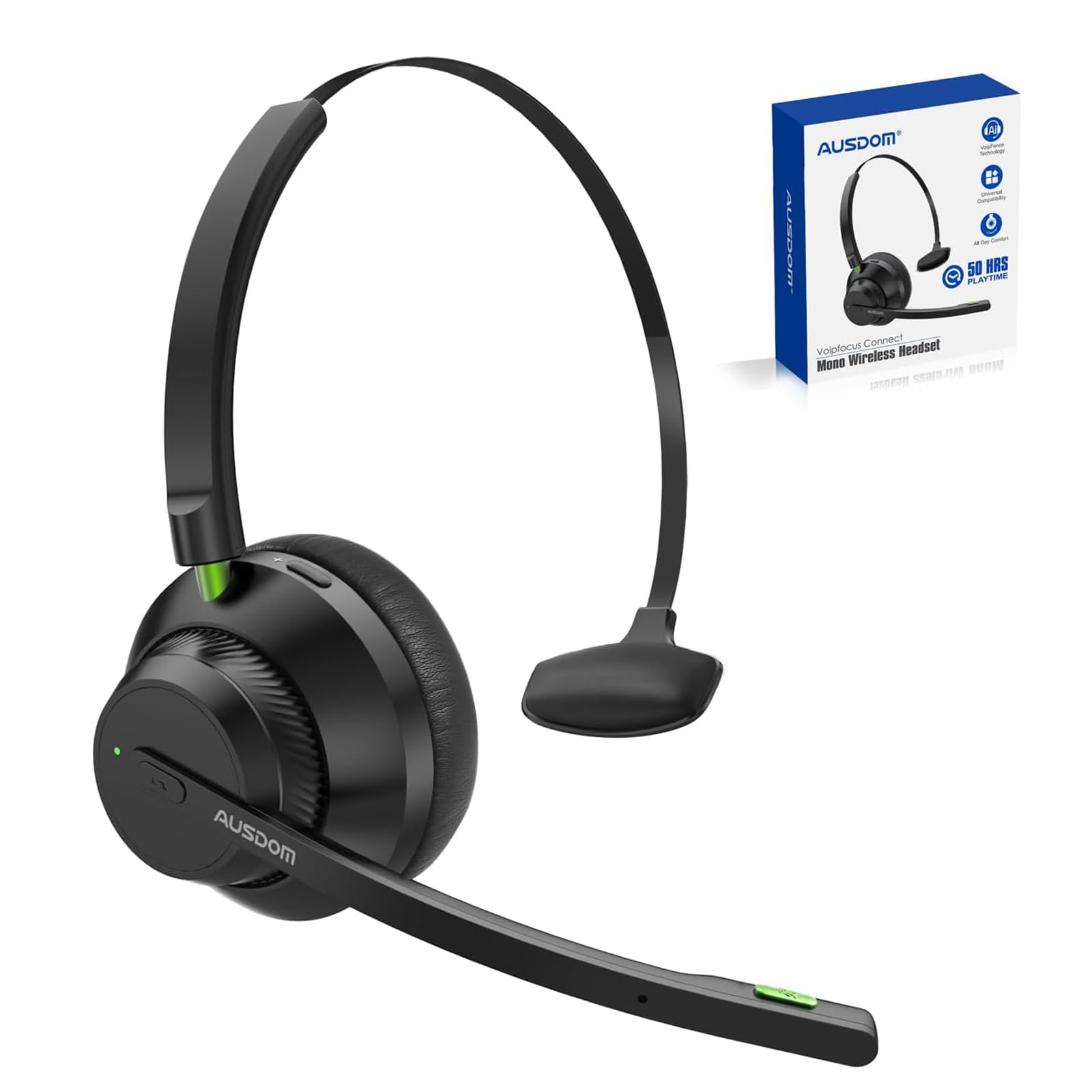 Auriculares Bluetooth Ausdom Trucker Inalámbricos 5.2 con Micrófono - Venta Internacional