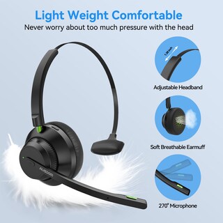 Foto 6 | Auriculares Bluetooth Ausdom Trucker Inalámbricos 5.2 con Micrófono - Venta Internacional