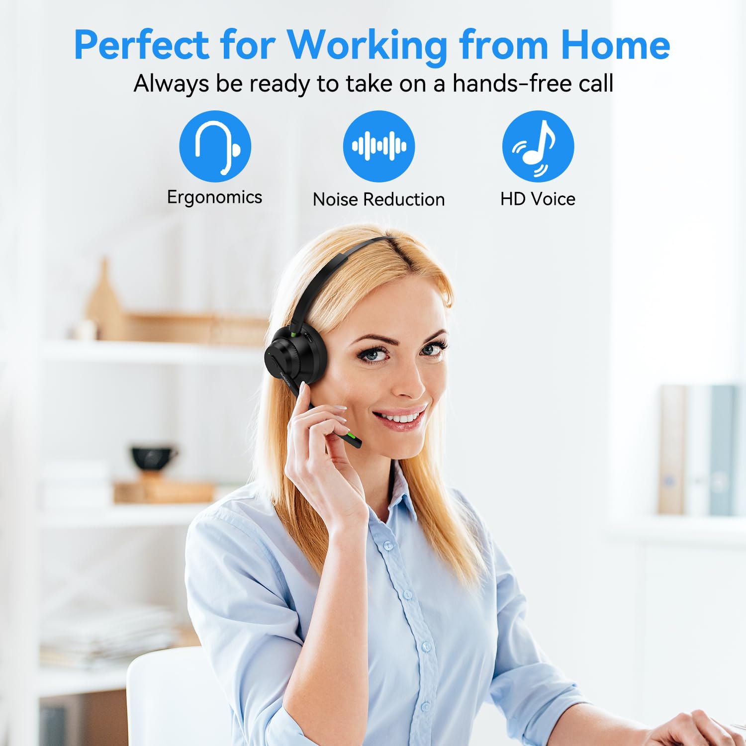 Foto 8 pulgar | Auriculares Bluetooth Ausdom Trucker Inalámbricos 5.2 con Micrófono - Venta Internacional