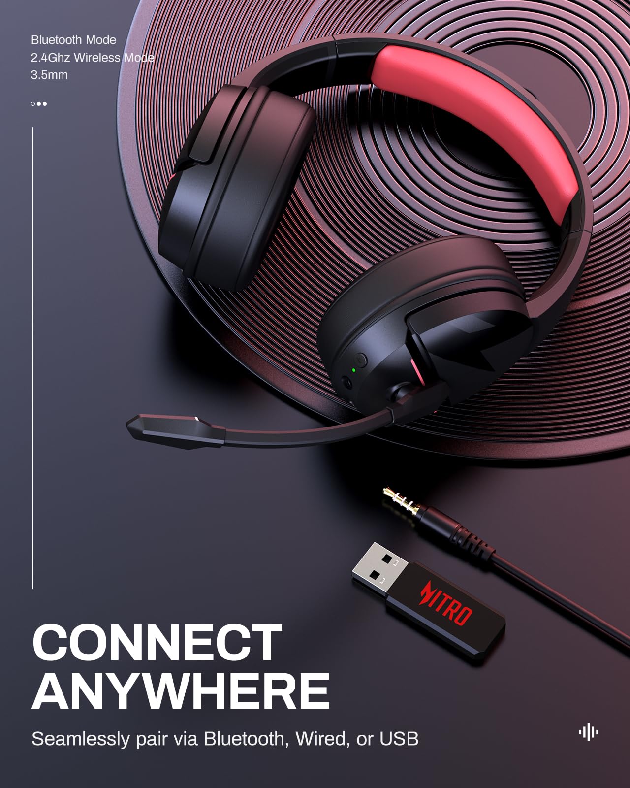 Foto 7 pulgar | Auriculares Inalámbricos Para Juegos Acer Flex De 2,4 Ghz Con Batería De 100 H - Venta Internacional.