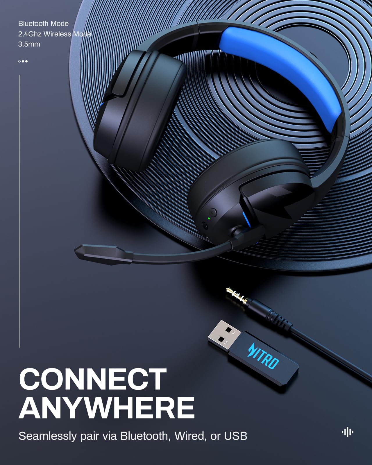 Foto 7 pulgar | Auriculares Inalámbricos Para Juegos Acer Flex De 2,4 Ghz Con Batería De 100 H - Venta Internacional.