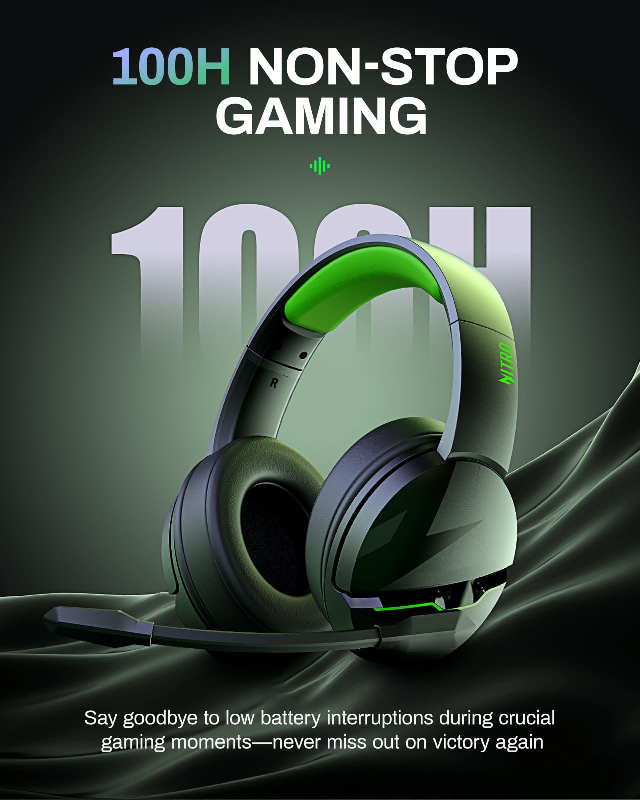 Foto 3 | Auriculares Inalámbricos Para Juegos Acer Flex De 2,4 Ghz Con Batería De 100 H - Venta Internacional.