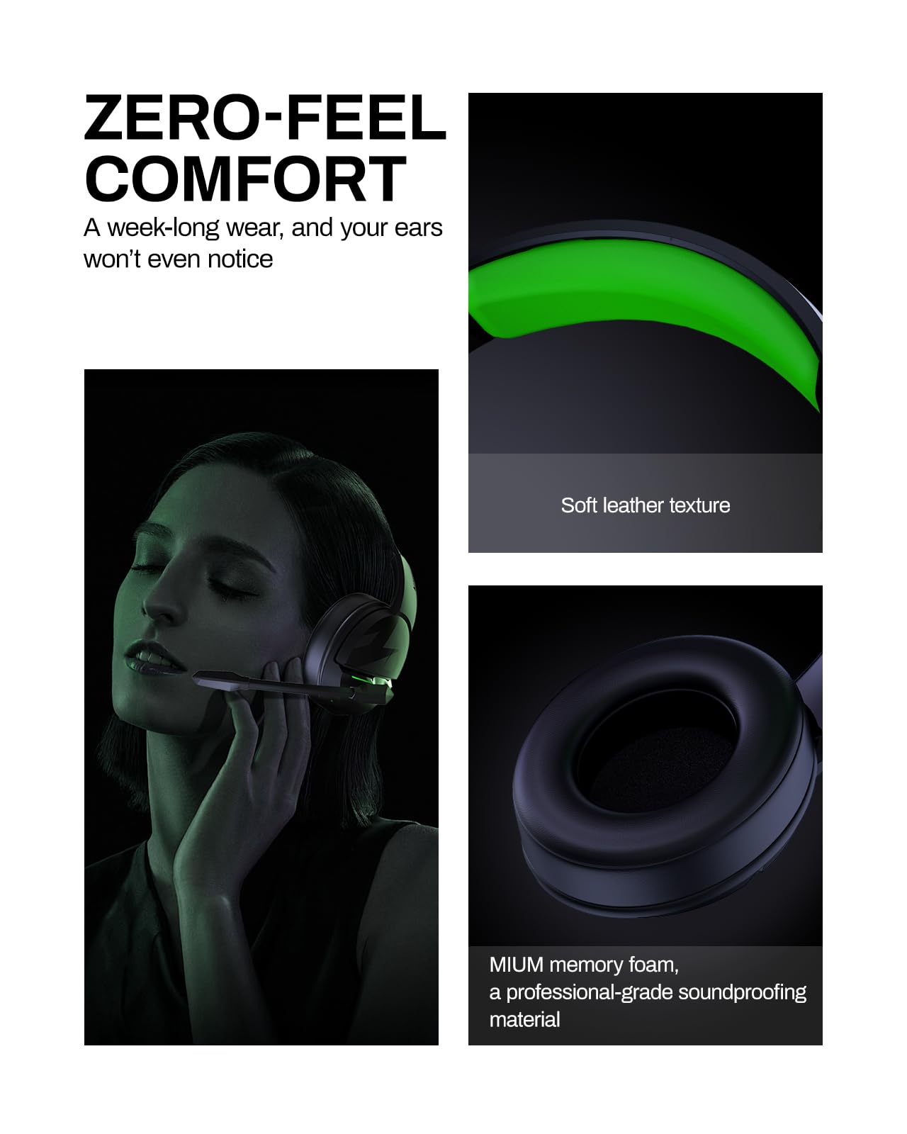 Foto 4 | Auriculares Inalámbricos Para Juegos Acer Flex De 2,4 Ghz Con Batería De 100 H - Venta Internacional.