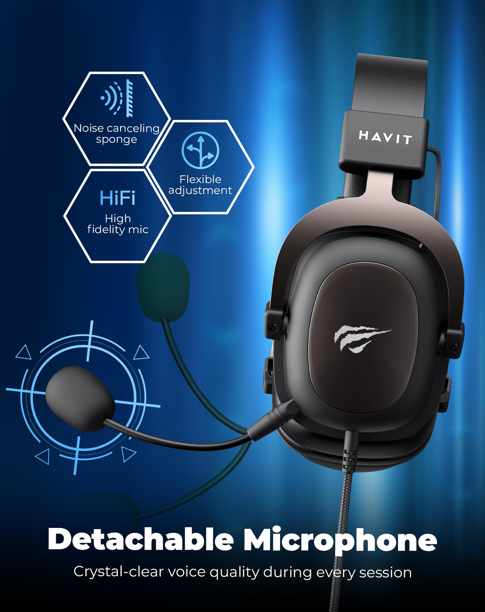 Foto 4 | Auriculares para Juegos Havit H2002d Para Ps4 Pc Ps5 Con Sonido Envolvente - Venta Internacional