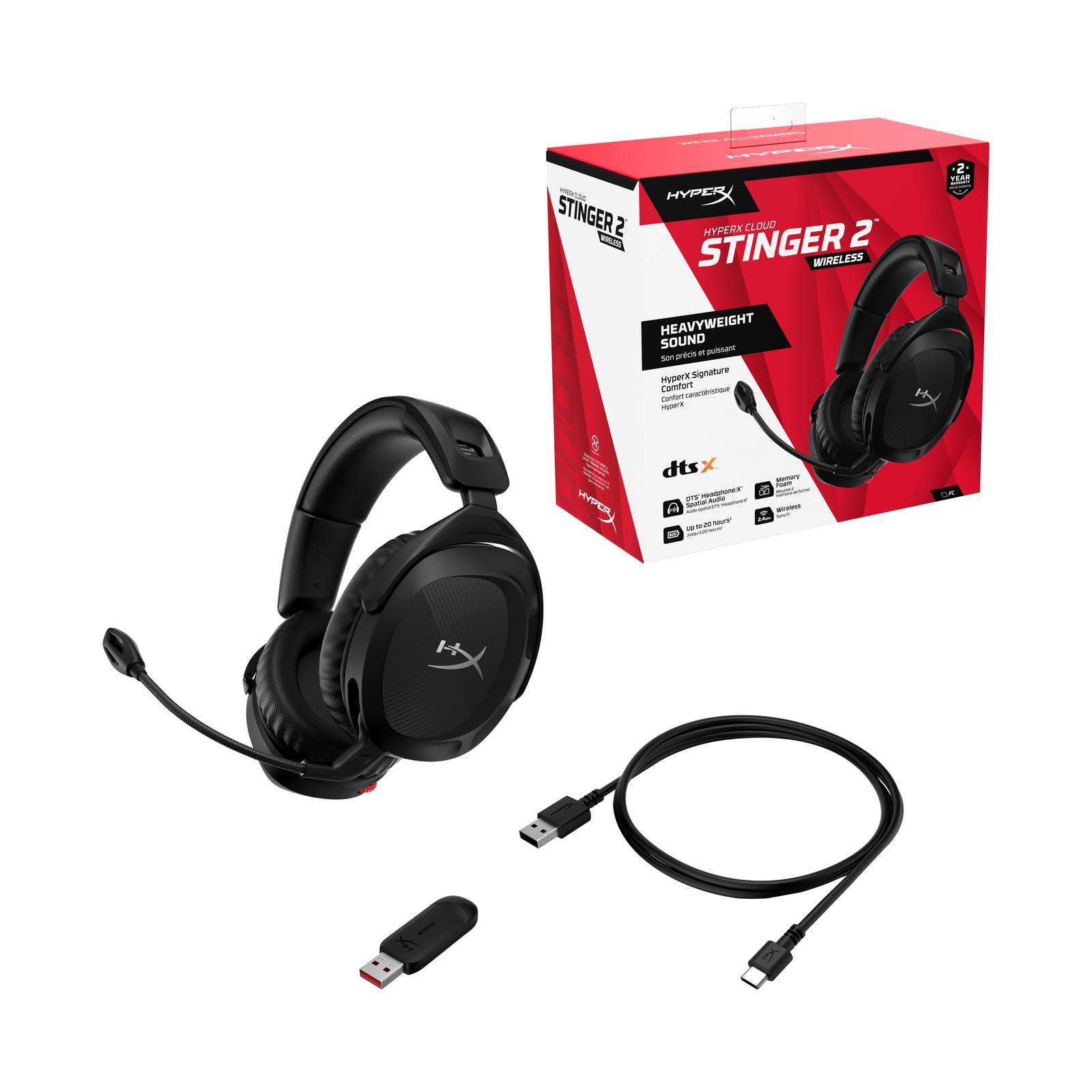 Foto 7 pulgar | Auriculares Inalámbricos para Juegos HyperX Cloud Stinger 2 Negros - Venta Internacional