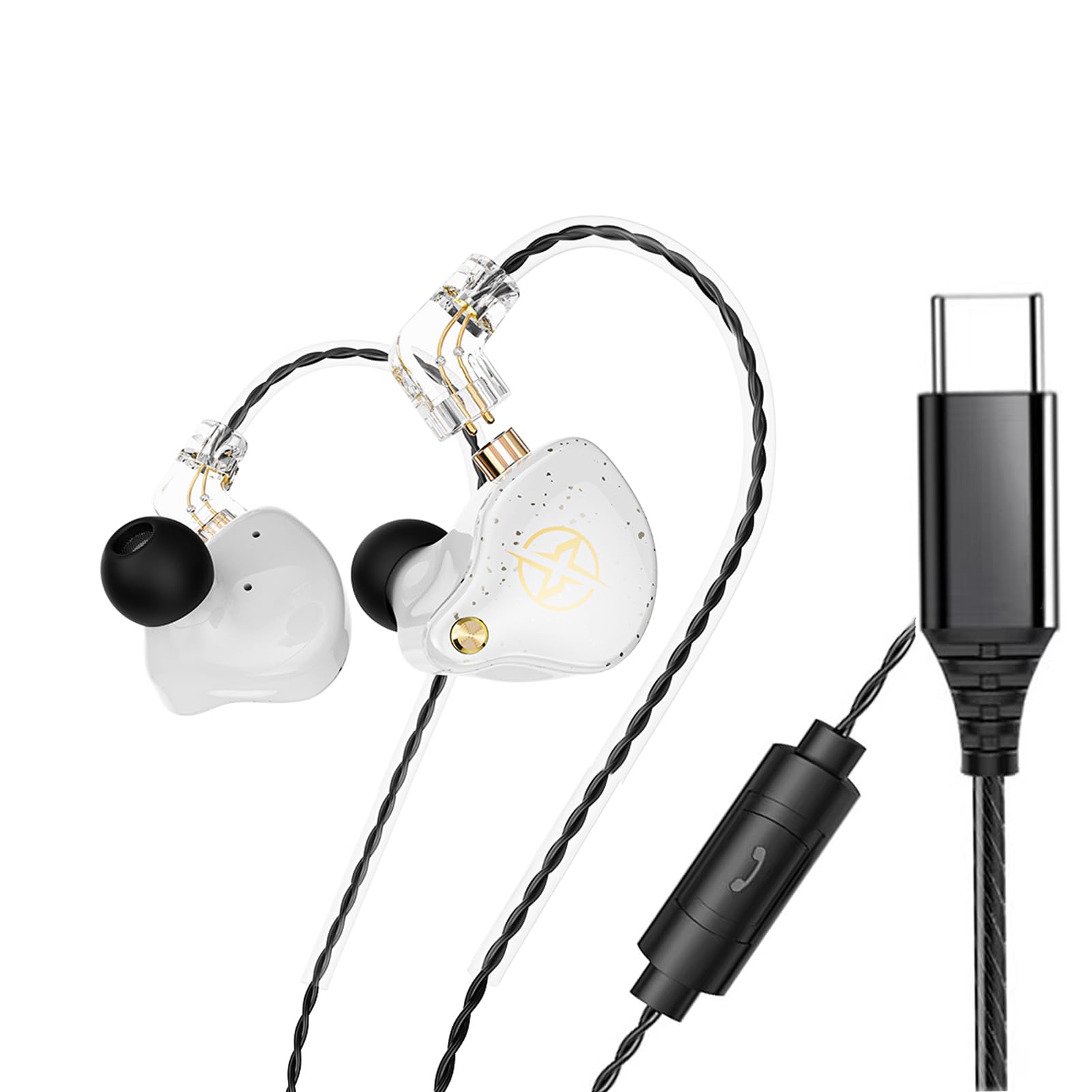 Auriculares Intraurales Earphone Dx2 Hifi Con Controlador Dinámico De 10 Mm, Color Blanco - Venta Internacional.