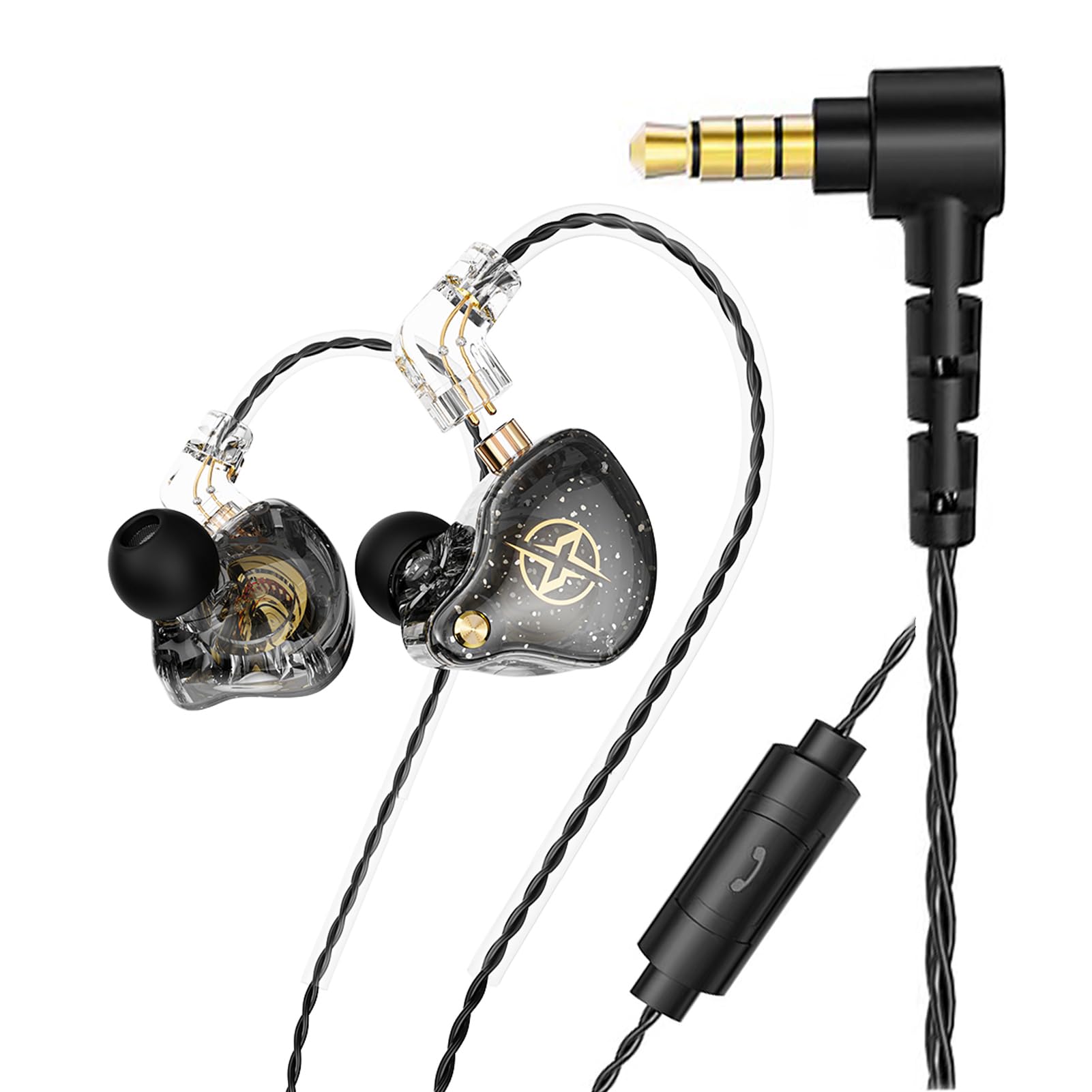 Auriculares Intraurales Genéricos Dx2 Hifi Con Controlador Dinámico De 10 Mm Con Micrófono - Venta Internacional.