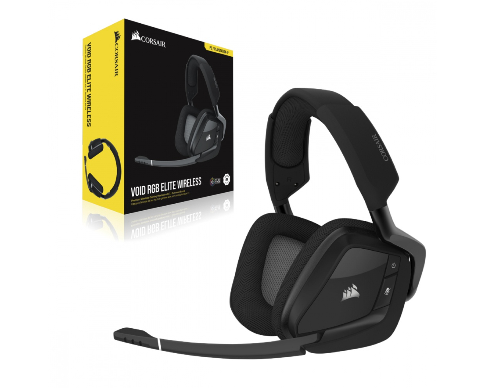 Foto 4 pulgar | Audífonos Gamer Corsair Void Rgb Elite Wireless 7.1 Inalámbrico USB Negro