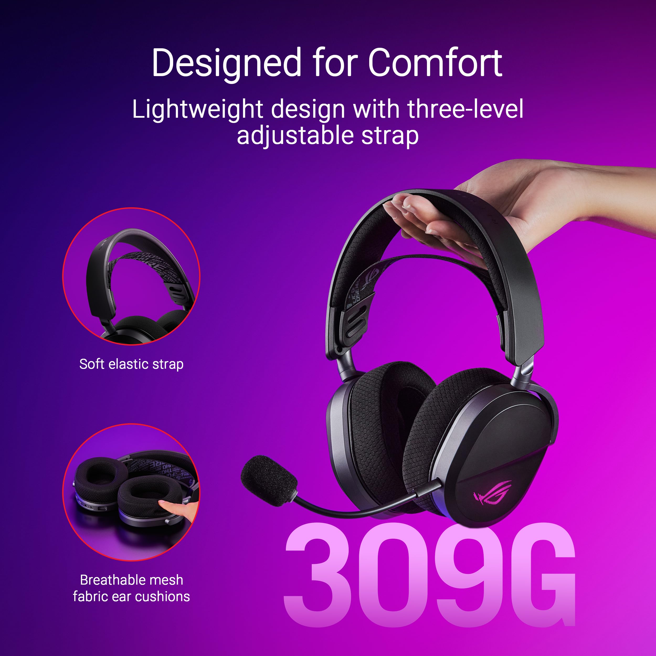 Foto 4 pulgar | Auriculares Inalámbricos  Asus Rog Pelta Bt Usb-c Negros 309g - Venta Internacional