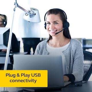 Foto 3 | Auriculares Jabra Evolve 20 Microsoft Lync Estéreo Negros - Venta Internacional