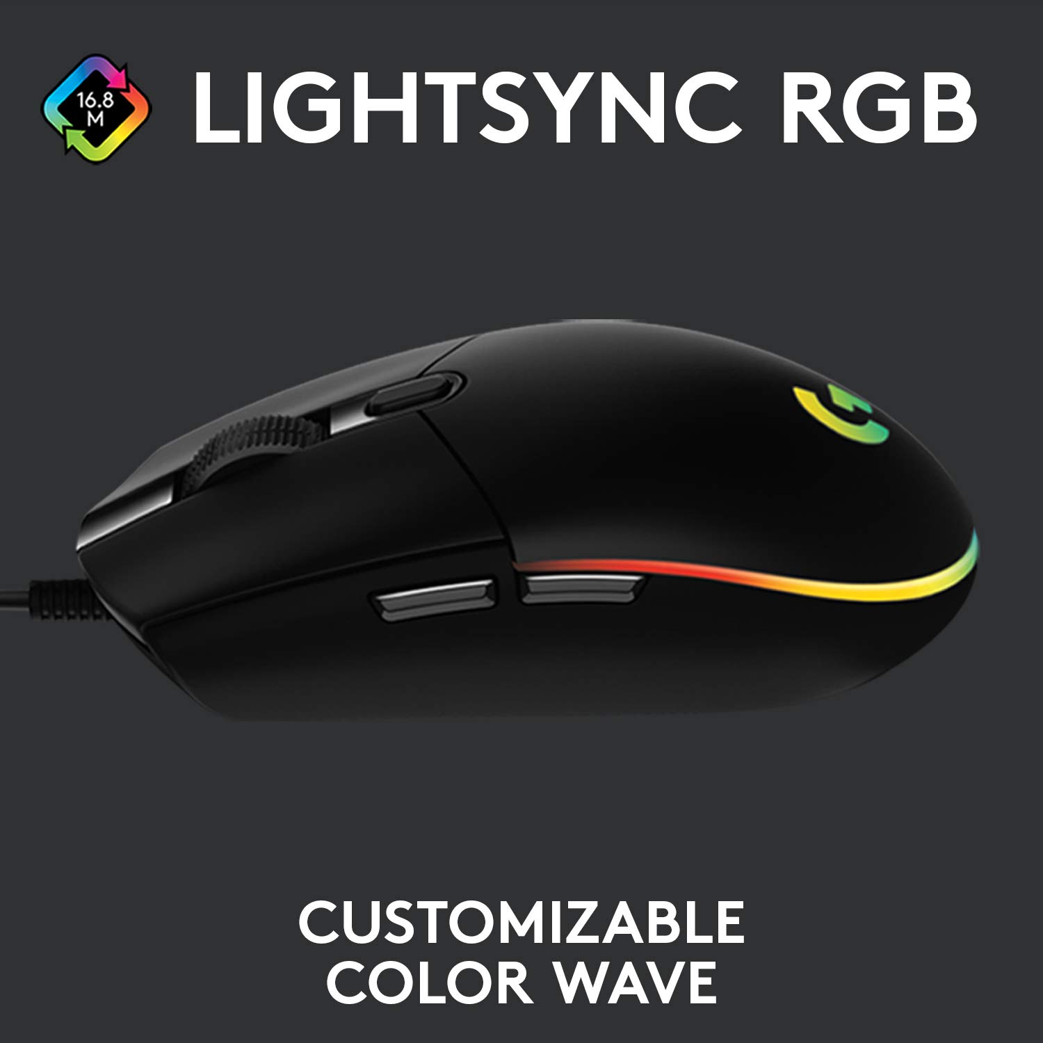 Foto 6 | Paquete de Auriculares para Juegos Logitech G335 + G203 con Cable y Mouse Negros - Venta Internacional