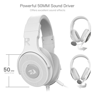 Foto 3 | Auriculares Para Juegos Redragon H350 Blancos Con Cable Y Retroiluminación Rgb - Venta Internacional.