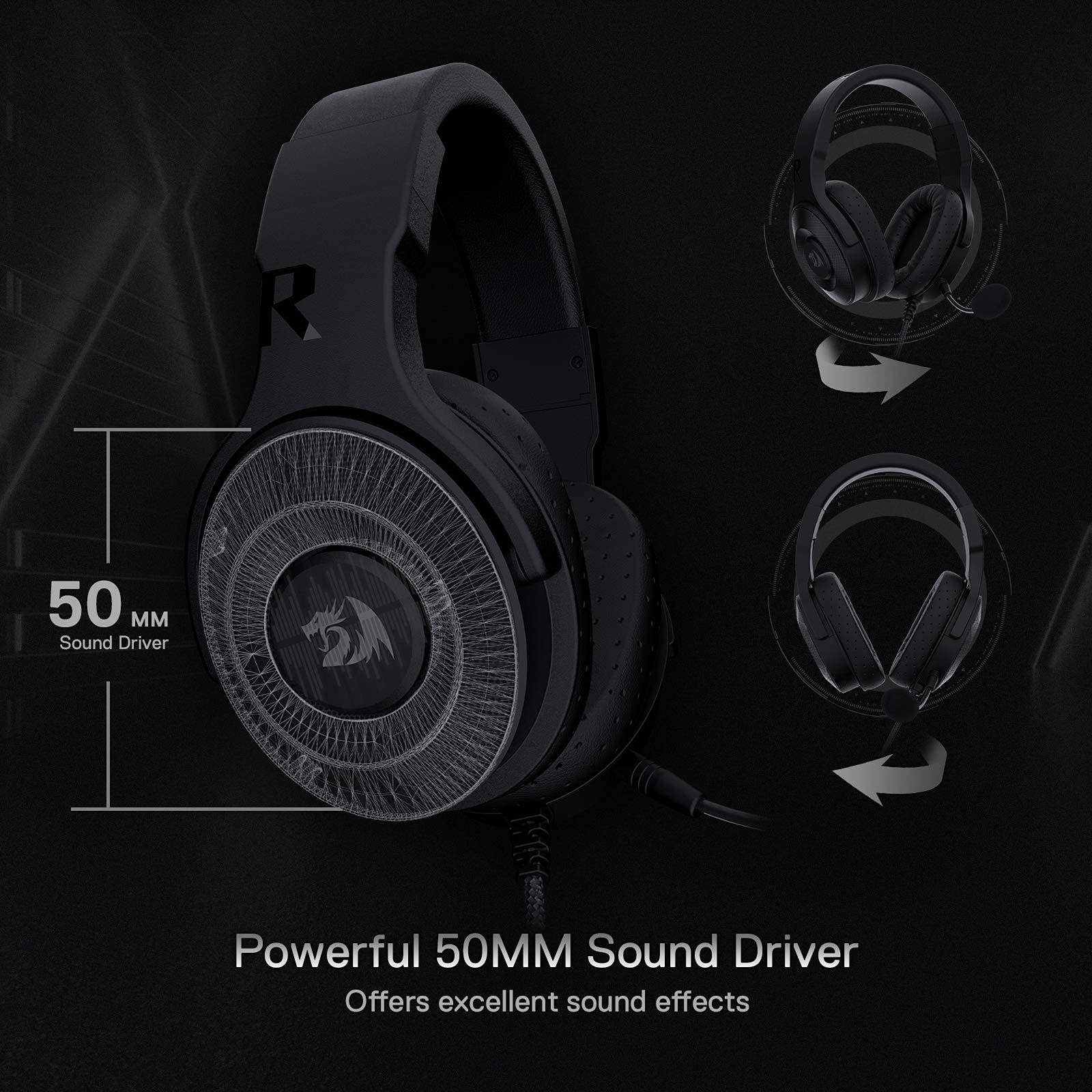 Foto 4 pulgar | Auriculares Para Juegos Redragon H350 Rgb Con Cable Estéreo Con Sonido Envolvente - Venta Internacional.