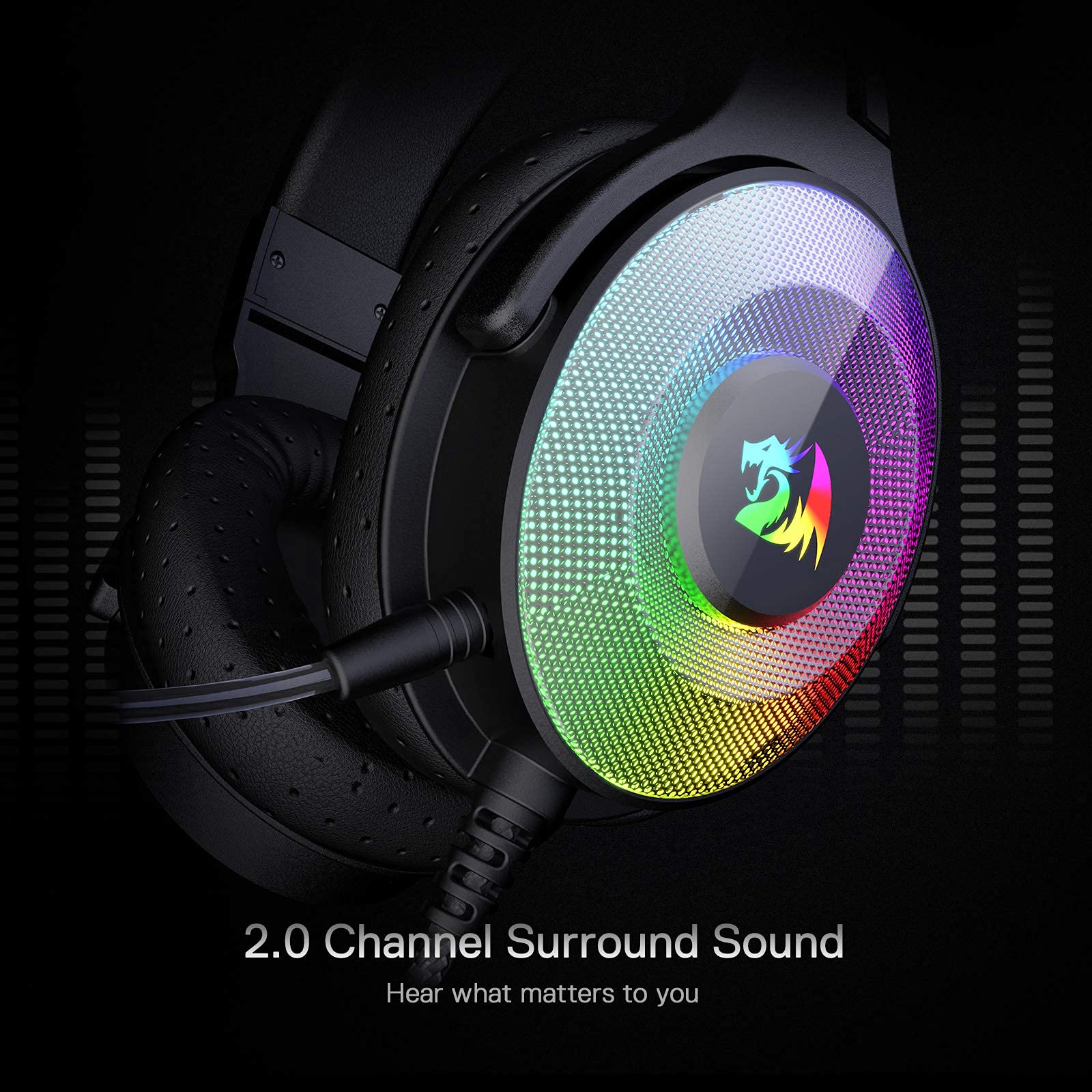 Foto 5 pulgar | Auriculares Para Juegos Redragon H350 Rgb Con Cable Estéreo Con Sonido Envolvente - Venta Internacional.