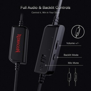 Foto 7 | Auriculares Para Juegos Redragon H350 Rgb Con Cable Estéreo Con Sonido Envolvente - Venta Internacional.