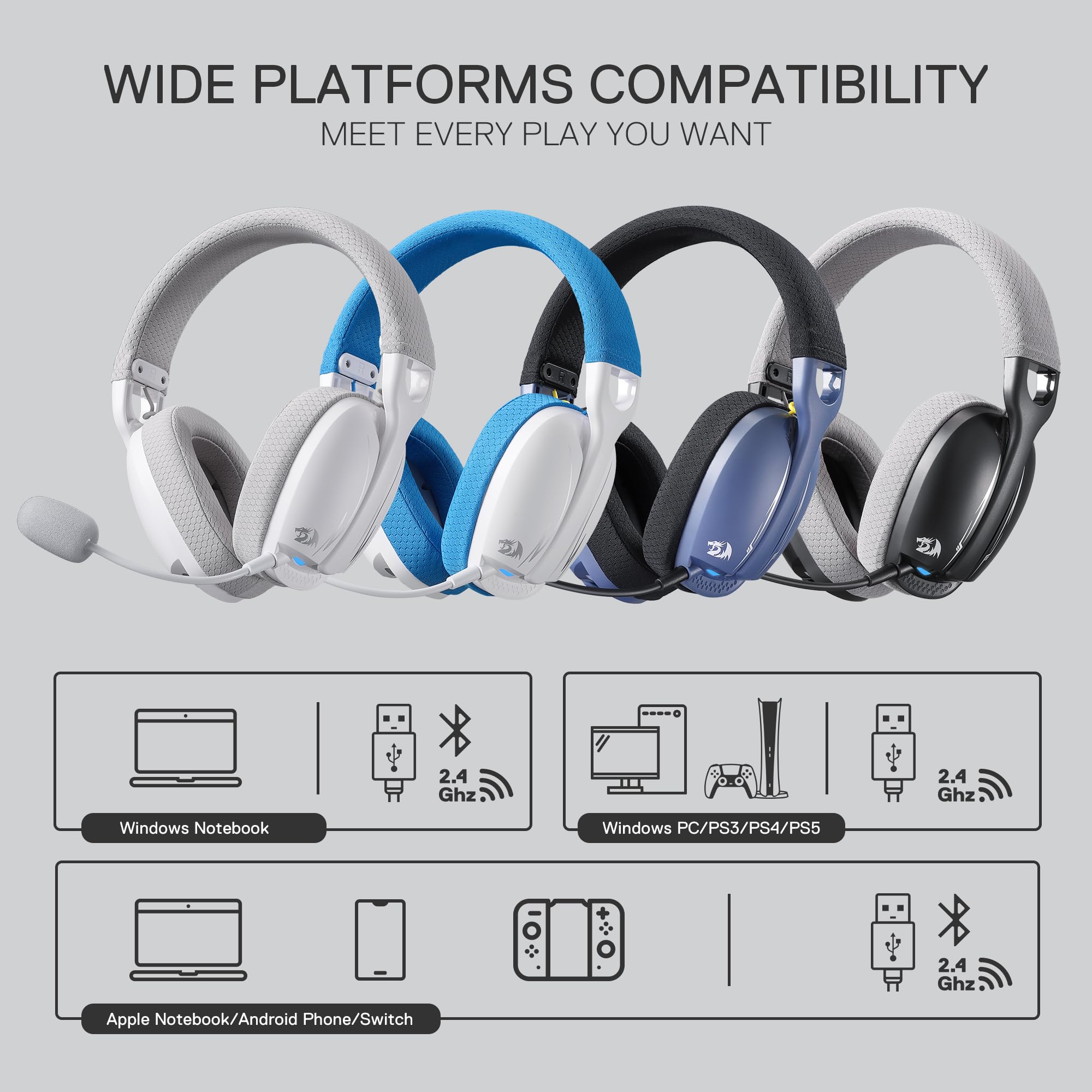 Foto 8 pulgar | Auriculares Para Juegos Redragon H878 Wireless 7.1 Surround Sound - Venta Internacional.