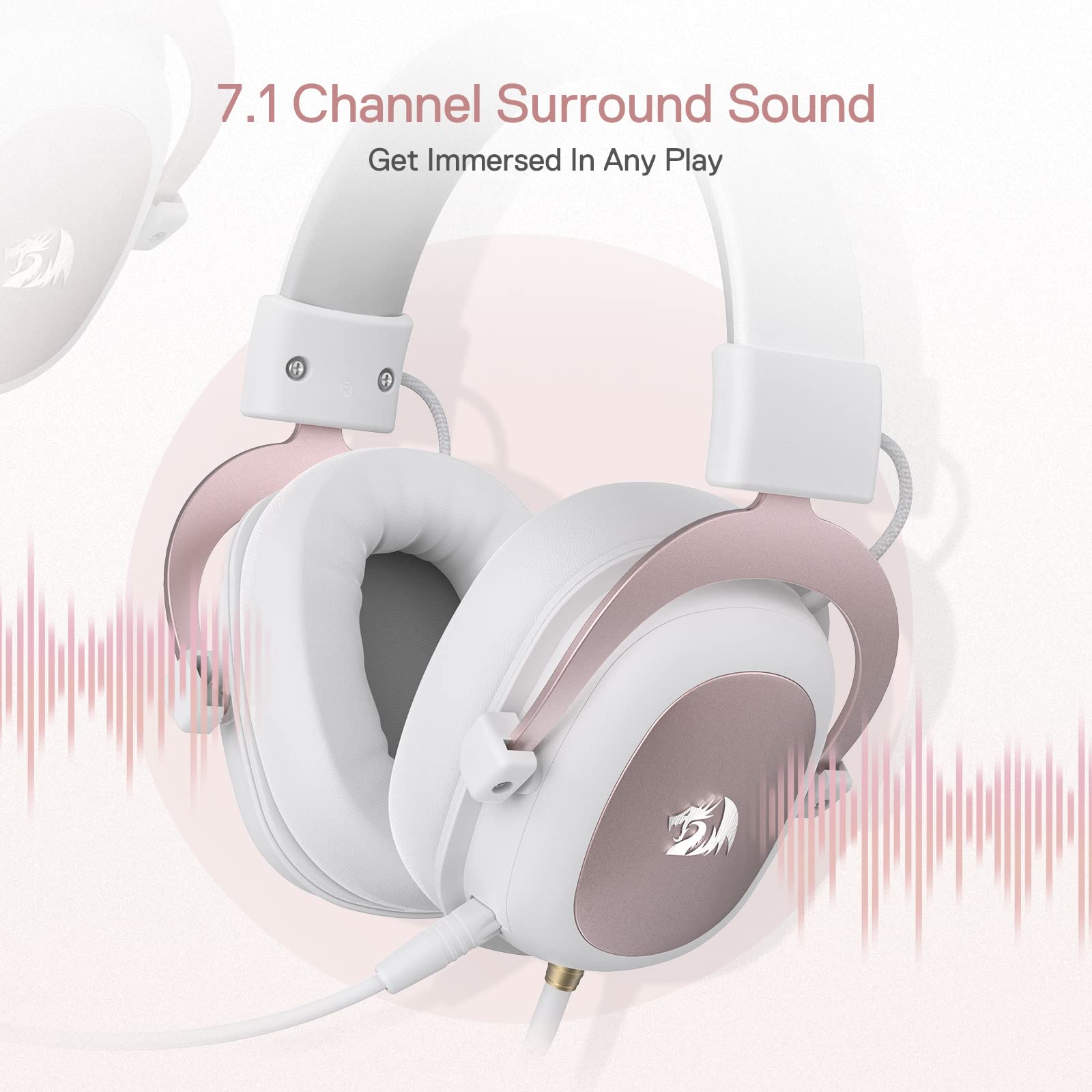 Foto 3 pulgar | Auriculares Para Juegos Redragon H510 Zeus White 7.1 Surround Sound - Venta Internacional.