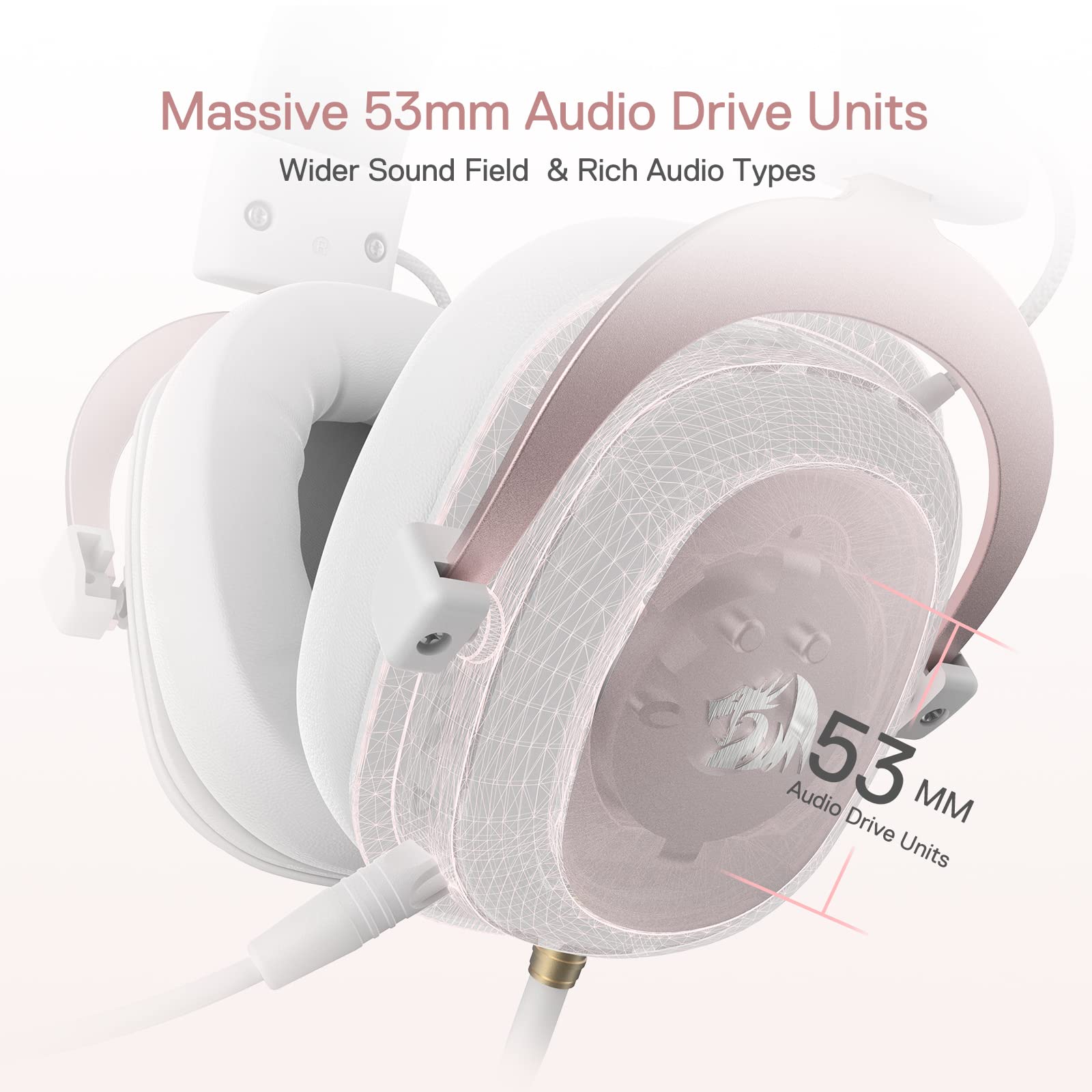 Foto 4 pulgar | Auriculares Para Juegos Redragon H510 Zeus White 7.1 Surround Sound - Venta Internacional.