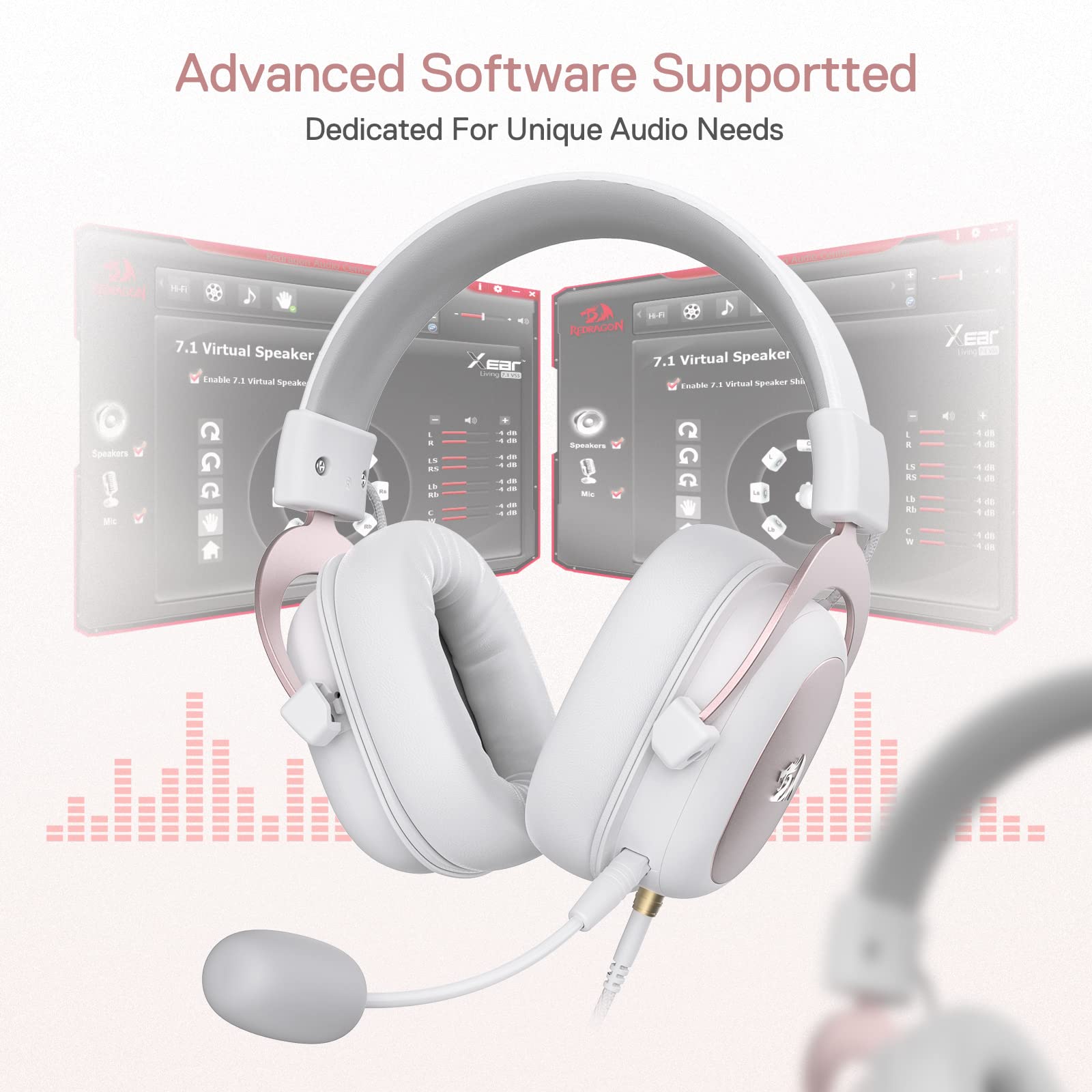 Foto 6 pulgar | Auriculares Para Juegos Redragon H510 Zeus White 7.1 Surround Sound - Venta Internacional.