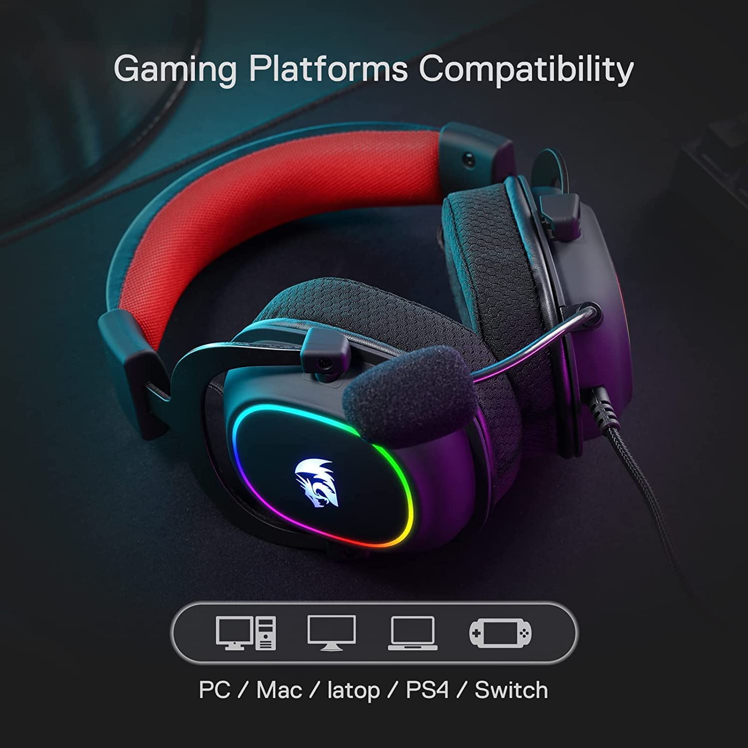 Foto 8 pulgar | Auriculares Para Juegos Redragon H510 Zeus-x Rgb 7.1 Surround Sound - Venta Internacional.
