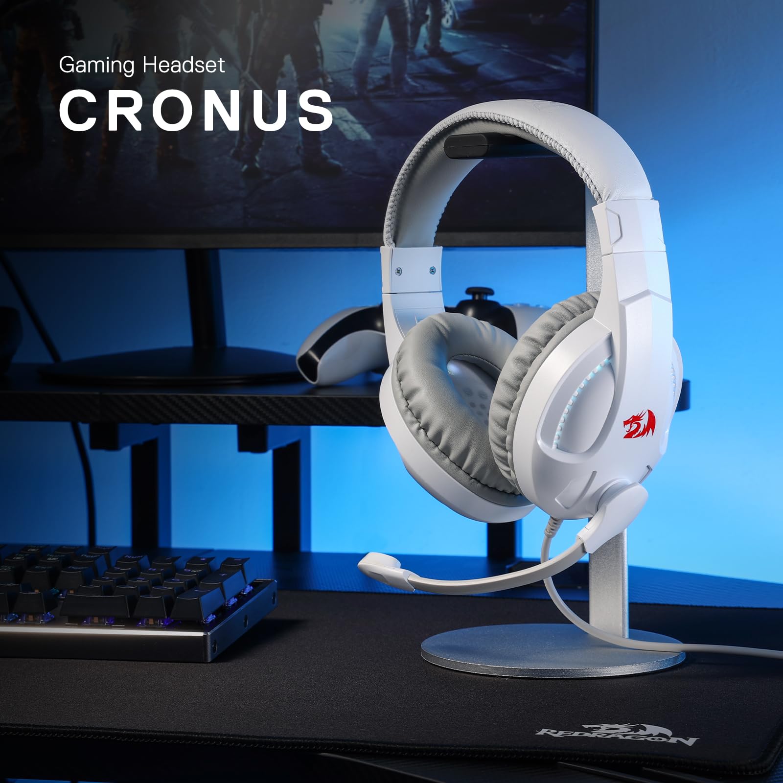 Foto 3 pulgar | Auriculares Redragon H211 Cronus White con Cable y Rgb - Venta Internacional