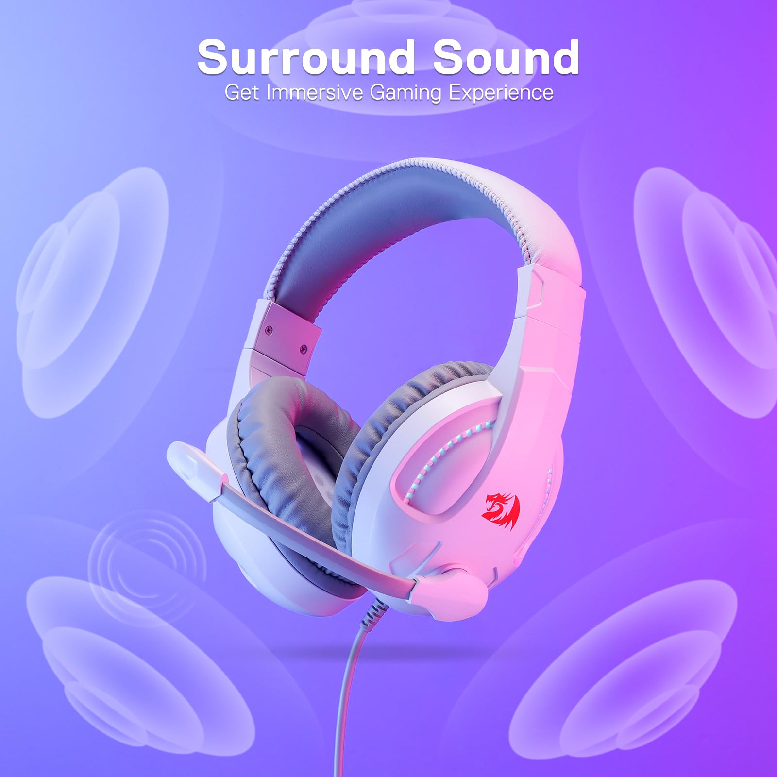Foto 4 pulgar | Auriculares Redragon H211 Cronus White con Cable y Rgb - Venta Internacional