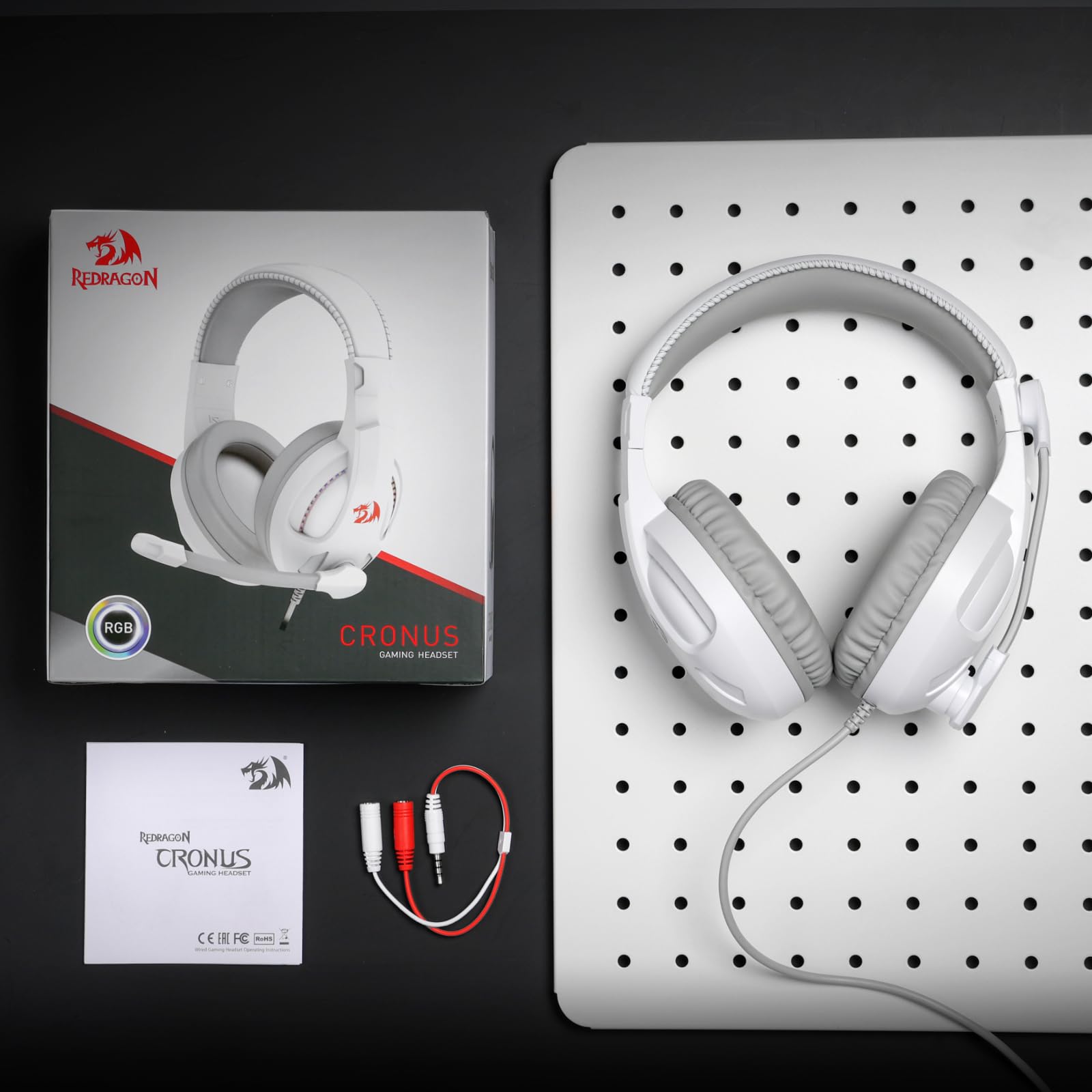 Foto 8 pulgar | Auriculares Redragon H211 Cronus White con Cable y Rgb - Venta Internacional