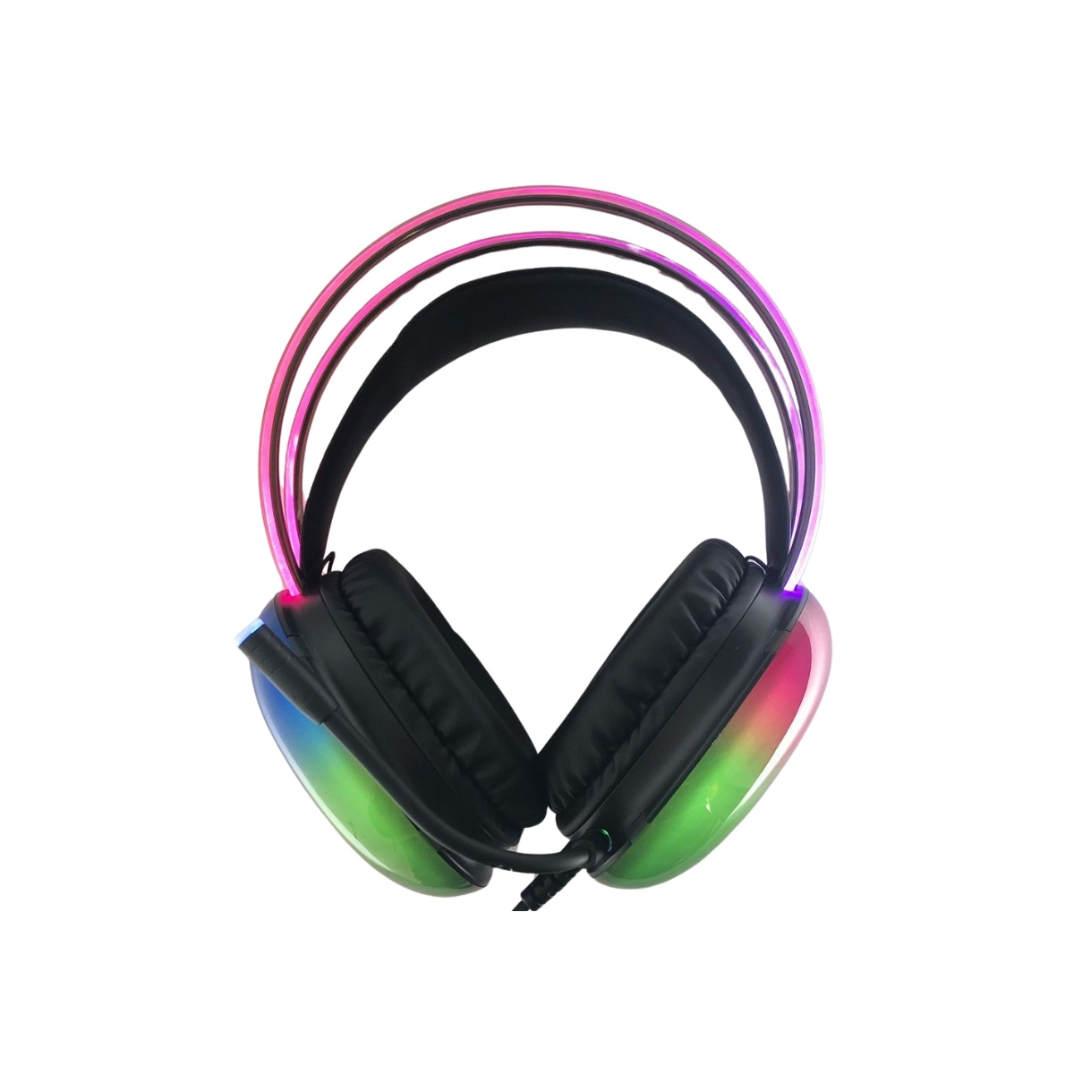 Diadema Alambrica Gamer Con Luz Rgb Y Microfono Entrada 3.5mm Y Usb