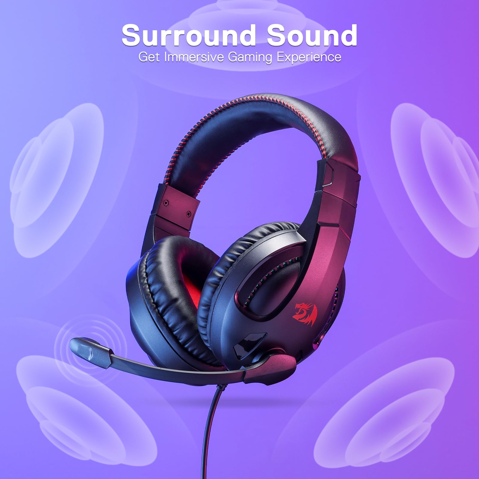 Foto 4 pulgar | Auriculares para Juegos Redragon H211 Cronus Black con Cable y RGB - Venta Internacional