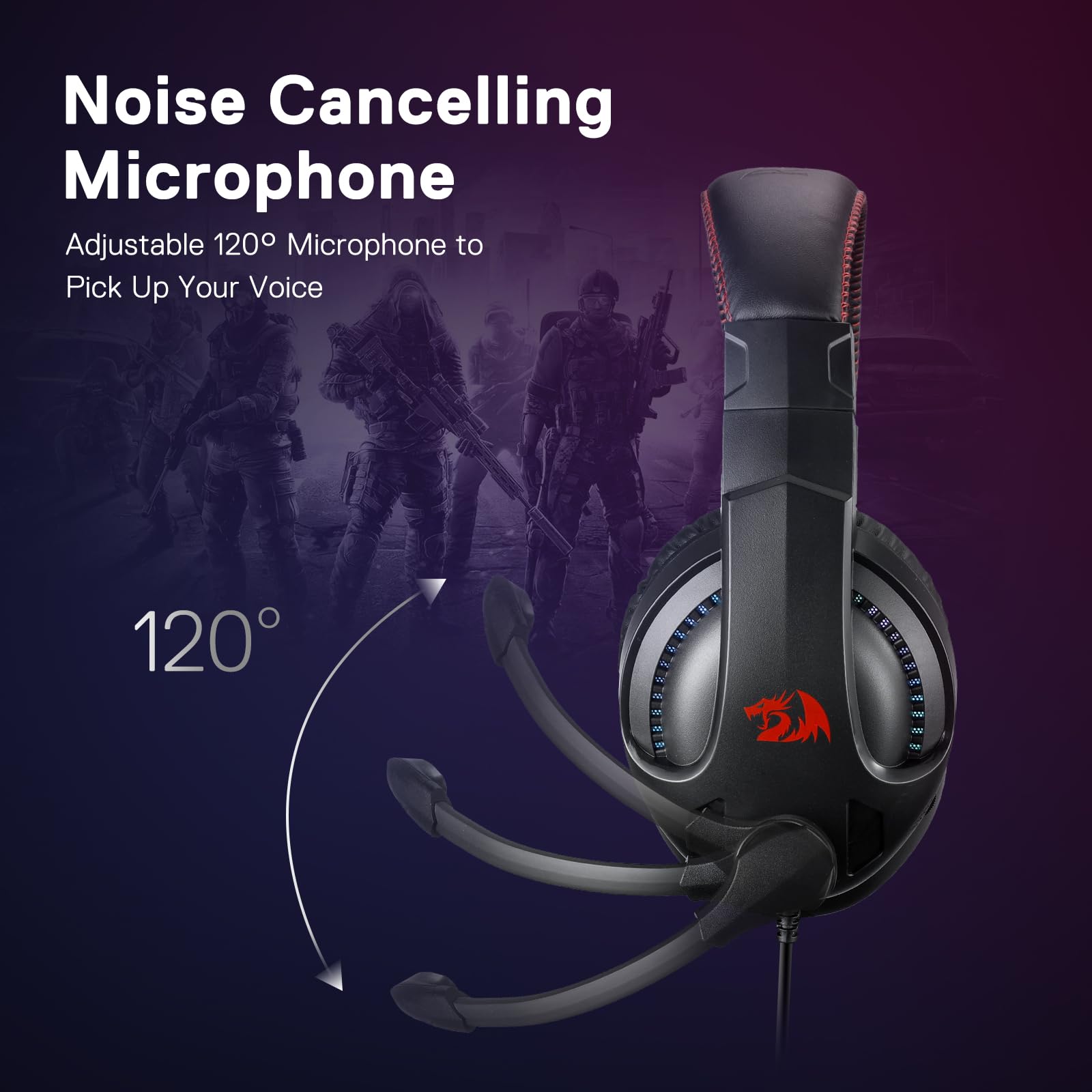 Foto 5 pulgar | Auriculares para Juegos Redragon H211 Cronus Black con Cable y RGB - Venta Internacional
